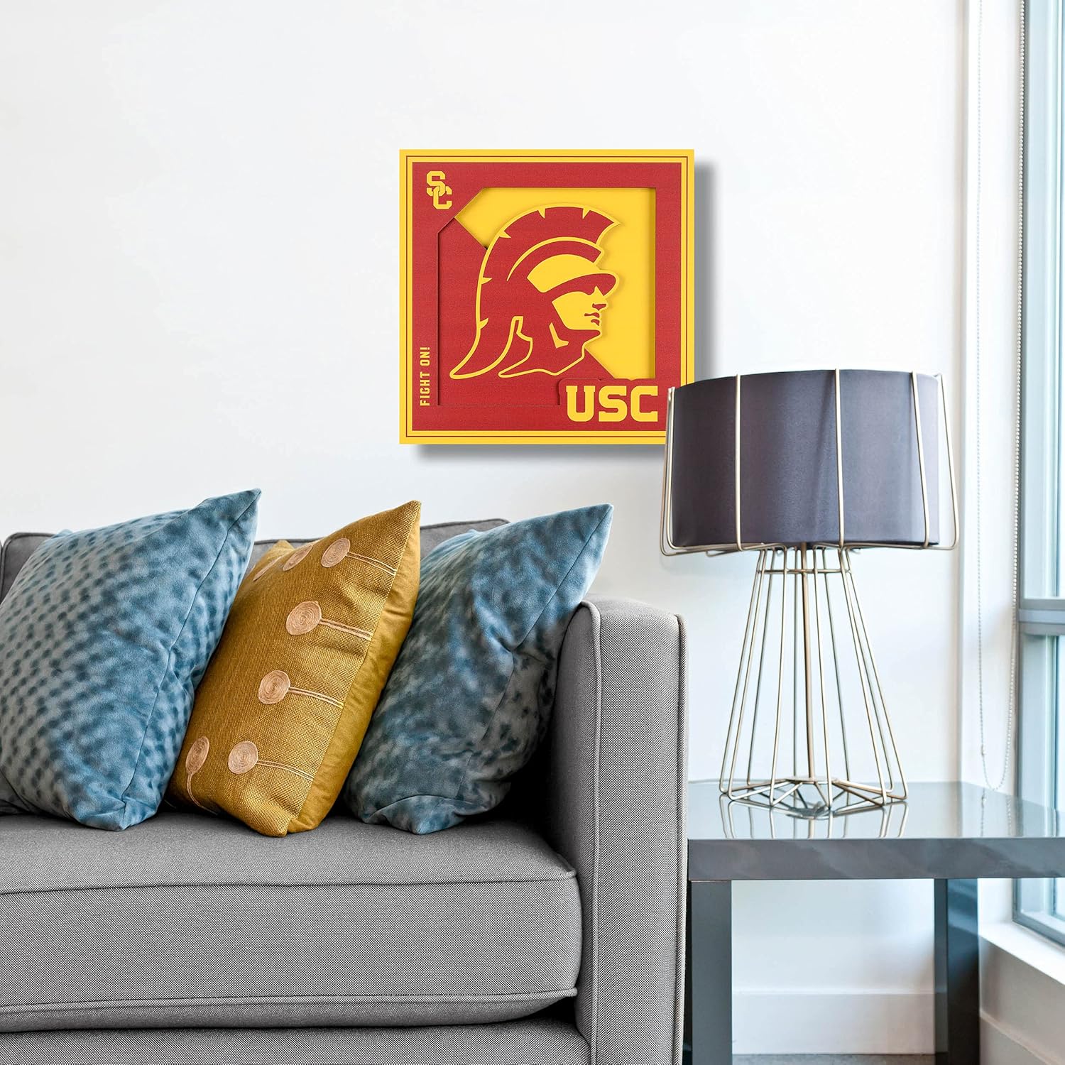 YouTheFan NCAA USC Trojans 3D Logo Series Wall Art - 12x12 - Image 2