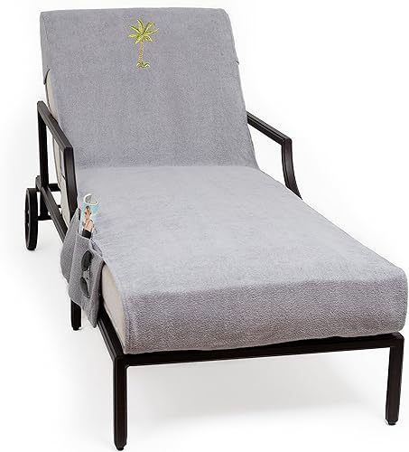 Linum Home Textiles CL95-SWP-PLM Palm Tree W/P - Funda para tumbona, color gris