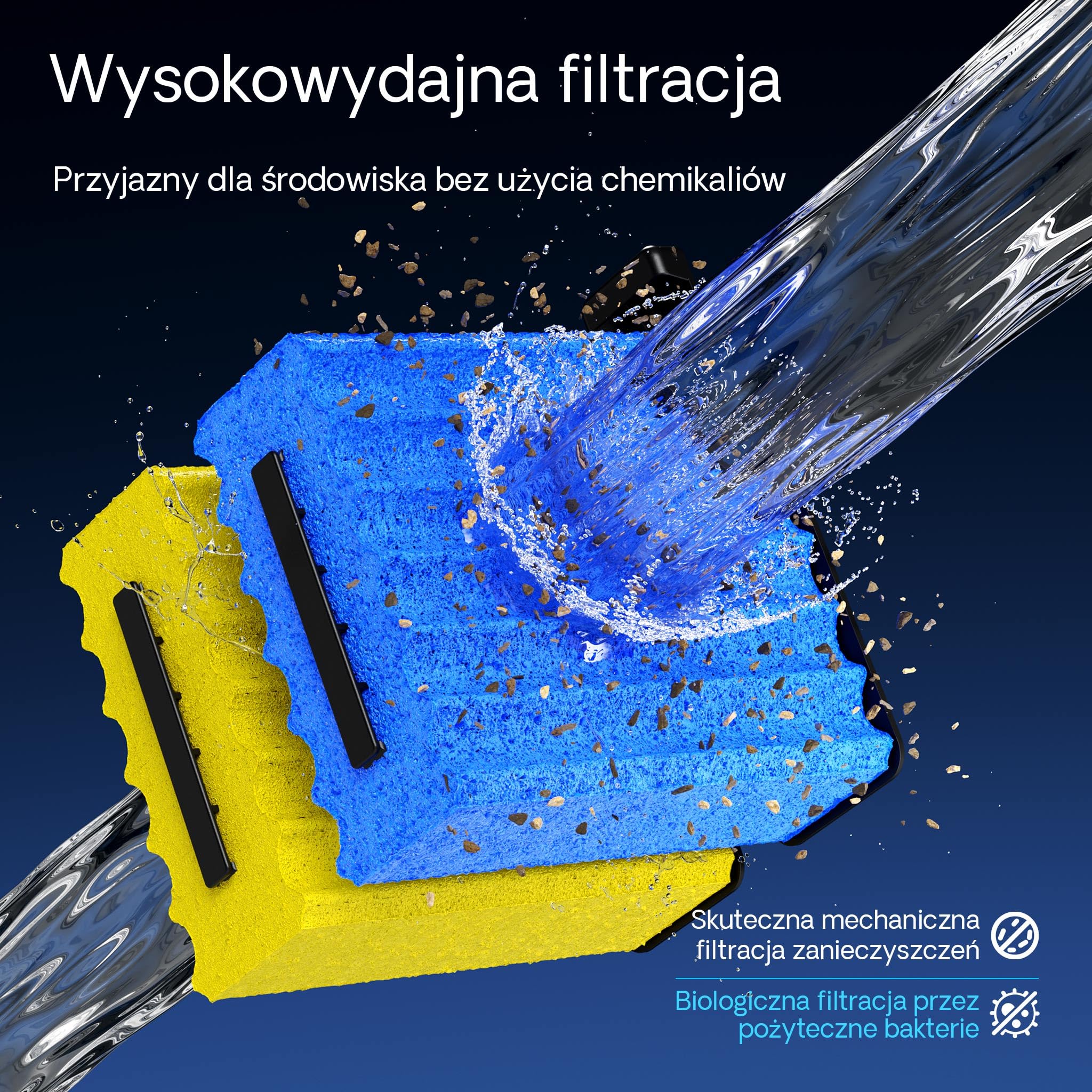 SunSun CBF-200A Bio filtr do oczka wodnego z systemem 1-komorowym do stawu Koi, 6000 l/h z materiałem filtracyjnym Biofiltr Bio filtr do oczka wodnego z systemem filtracyjnym o przepływie ciągłym