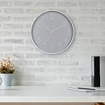 La Crosse Technology 12-Inch Everly Silent Analog Gray Quartz Wall Clock - 404-3831-INT