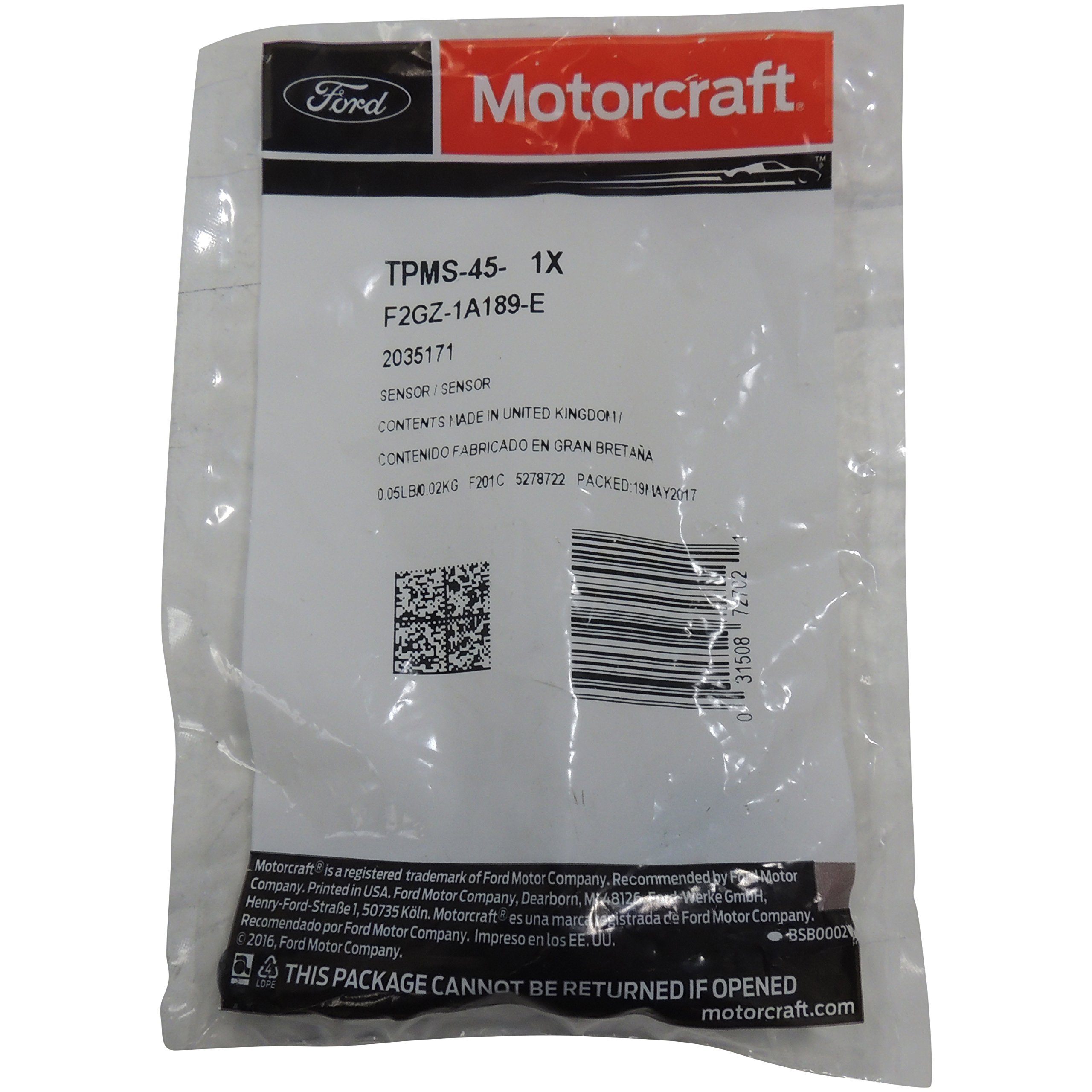 Amazon.com: Motorcraft TPMS45 Tpms Sensor Kit, 1 Pack : Automotive