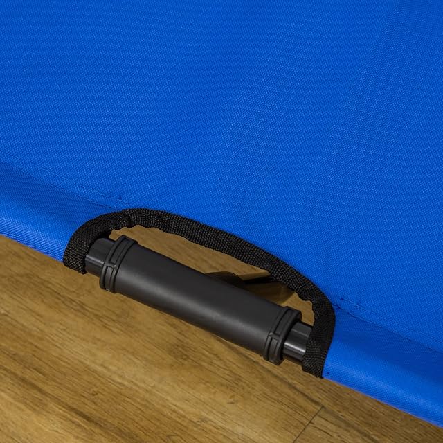 Foto 8 de 8 de PawHut Cama Elevada para Perros Refrescante y Transpirable 92x76x18cm Azul