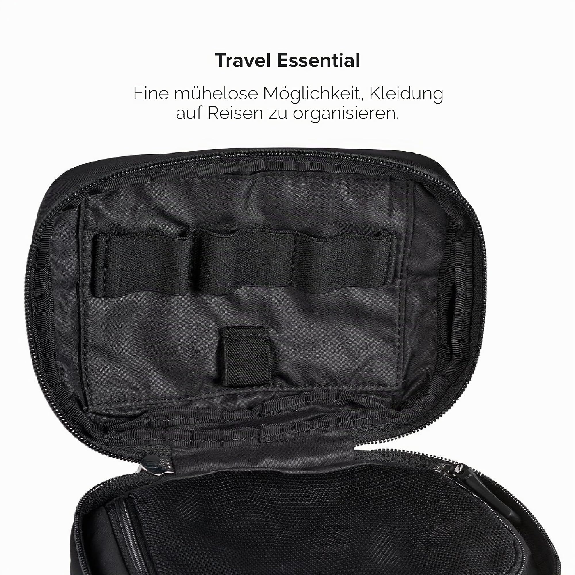 TUMI Gepäckzubehörtasche – Reise-Kulturbeutel für Damen und Herren, Schwarz, Small, Zubehörtasche, klein