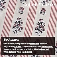 Vista 3 de Amor Virisso Fundas de almohada florales de 20 x 20 pulgadas, juego de 2 Fundas de almohada de impresión en bloque, fundas de almohada decorativas