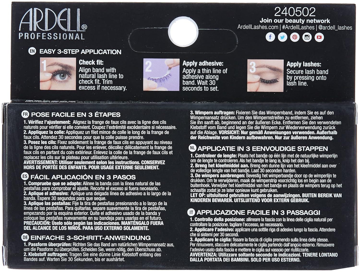 Faux Mink 811 Black (Pack of 4)