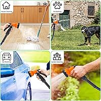 Vista 5 de Manguera de jardín de 75 pies, manguera de agua de jardín flexible sin torceduras resistente, manguera flexible de cobre con bala collapsible