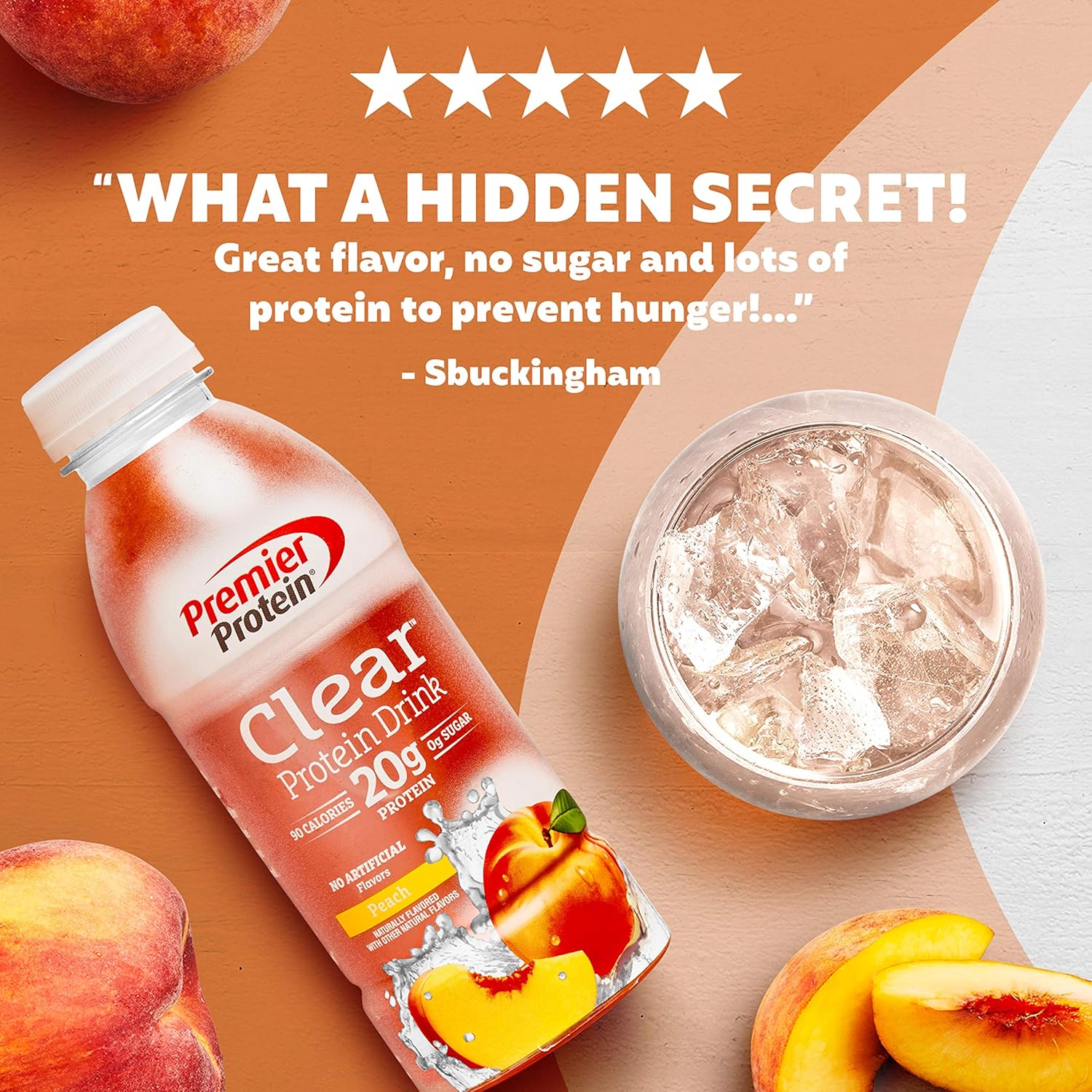 Premier Protein Premier Clear Protein Drink Peach (12/16.9 Fl Oz Net Wt 202.8 )