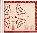 Sapid Extra Thick Silicone Pastry Mat Non-slip with Measurements for Non-stick Silicone Baking Mat Extra Large, Dough Rolling, Pie Crust, Kneading Mats, Countertop, Placement Mats (20 inch x 28 inch ,Gray)