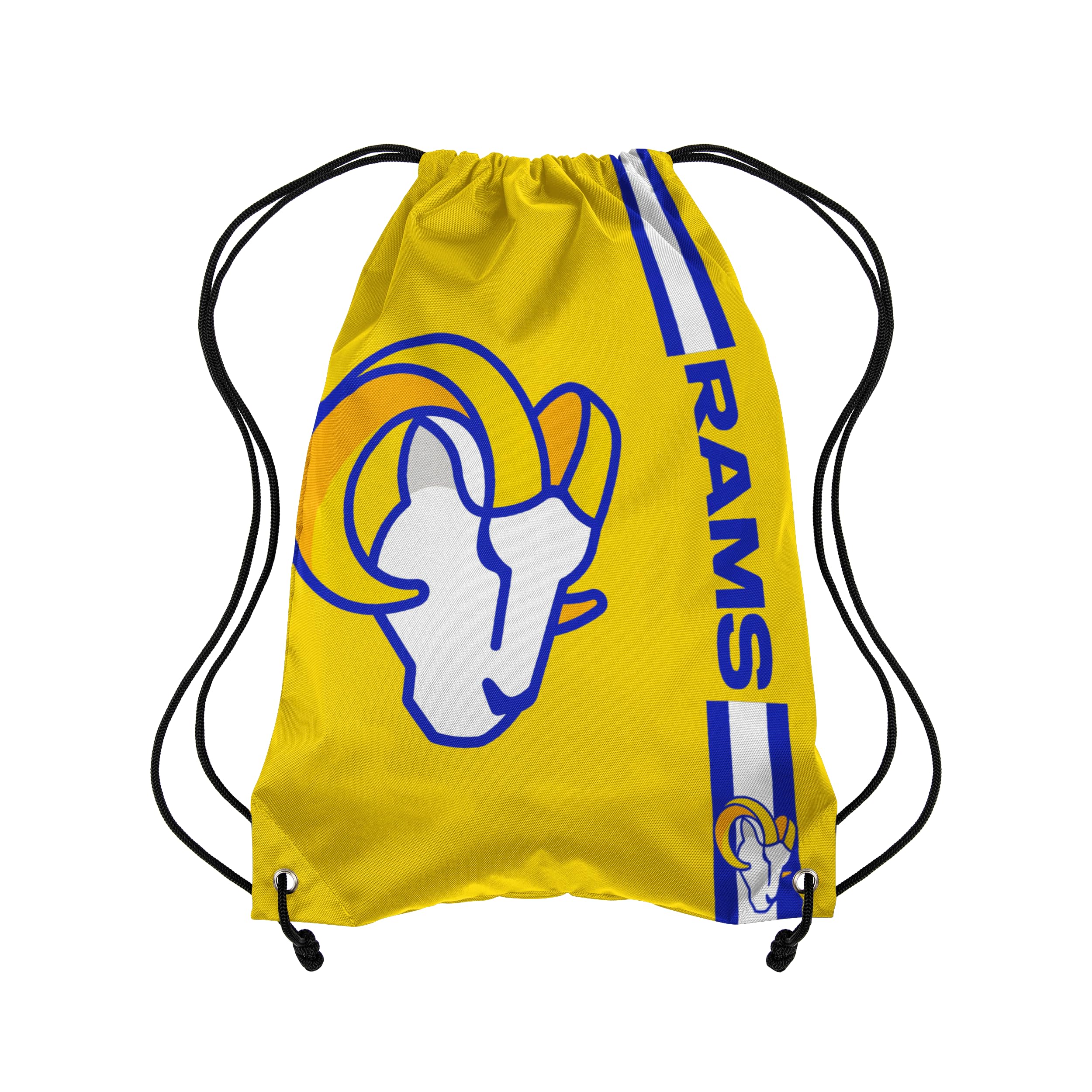 FOCO Los Angeles Rams NFL Alternate Color Big Logo Drawstring Backpack - Yellow