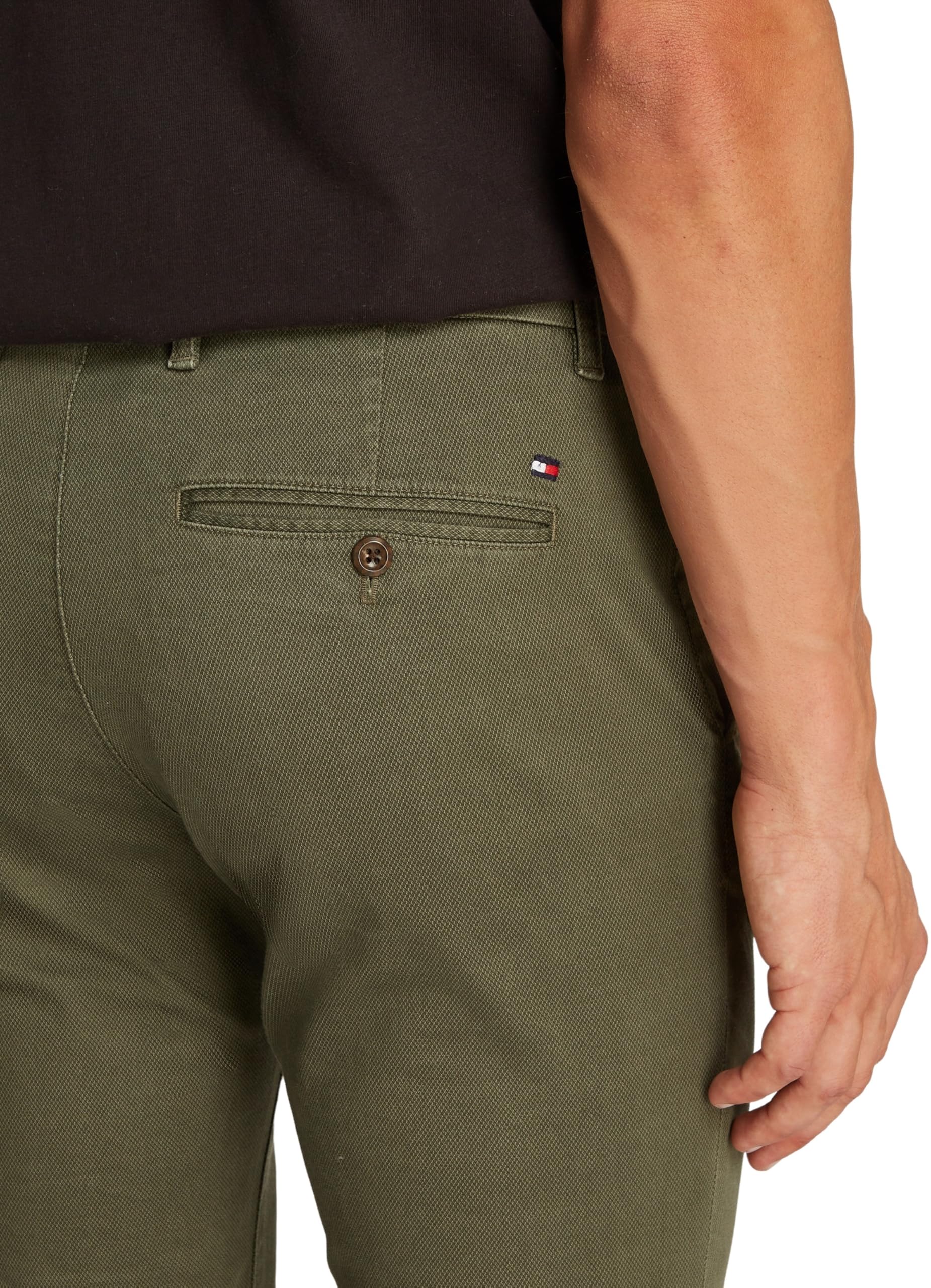 Tommy Hilfiger Uomo Pantaloni Chino Bleecker Printed Structure Slim Fit