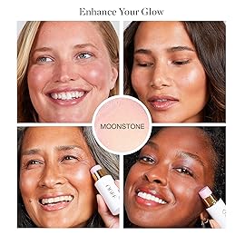 Ogee Sculpted Face Stick (MOONSTONE - ULTRAVIOLET SHEEN) Certified Organic Highlighter Makeup - Multi-Use Glow Highlighter Stick