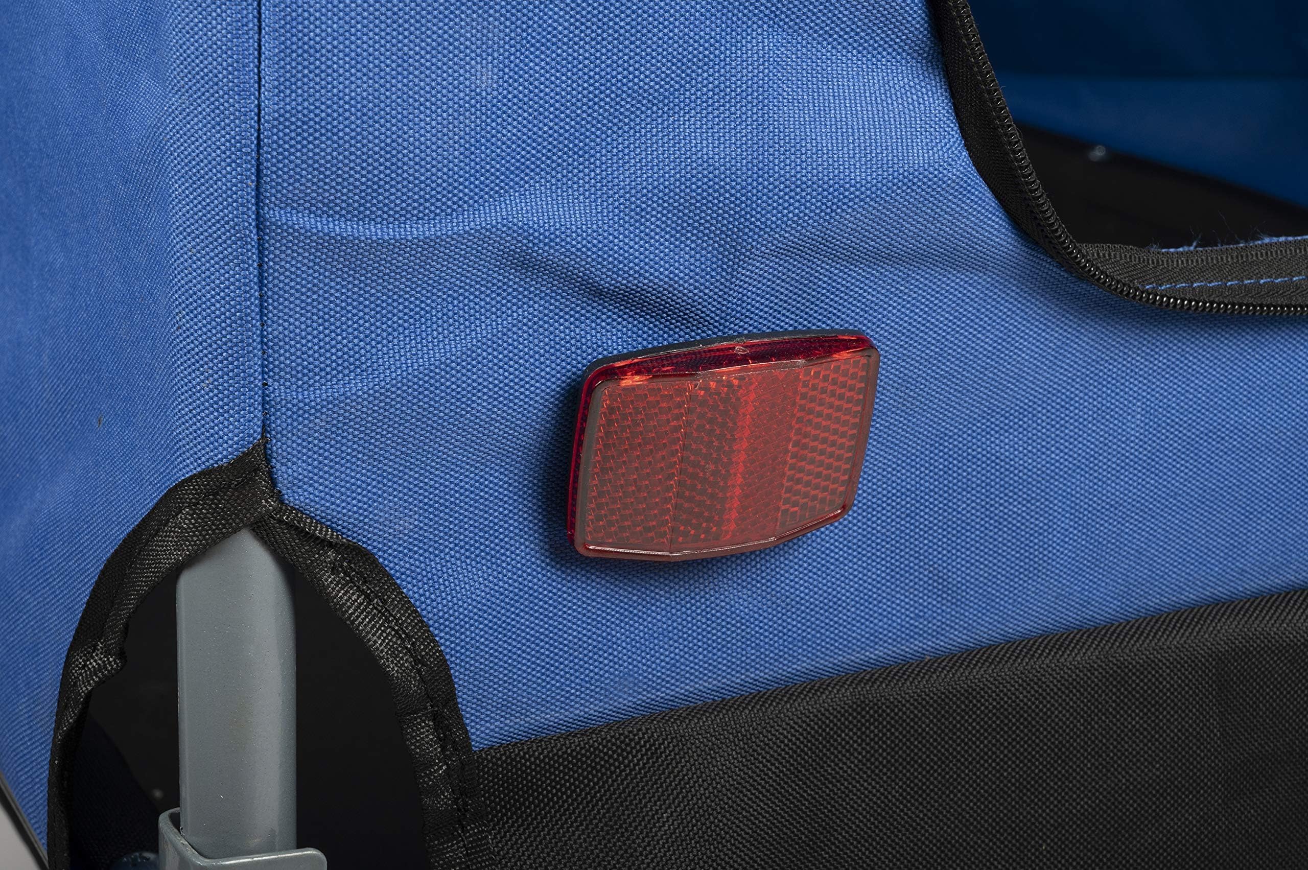 Velo Remorque Chien Pliable - Cariole Velo Chien Max. 40 KG - Remorque de Vélo pour Animaux de Compagnie - 75 x 52 x 65 cm - Bleu/Noir