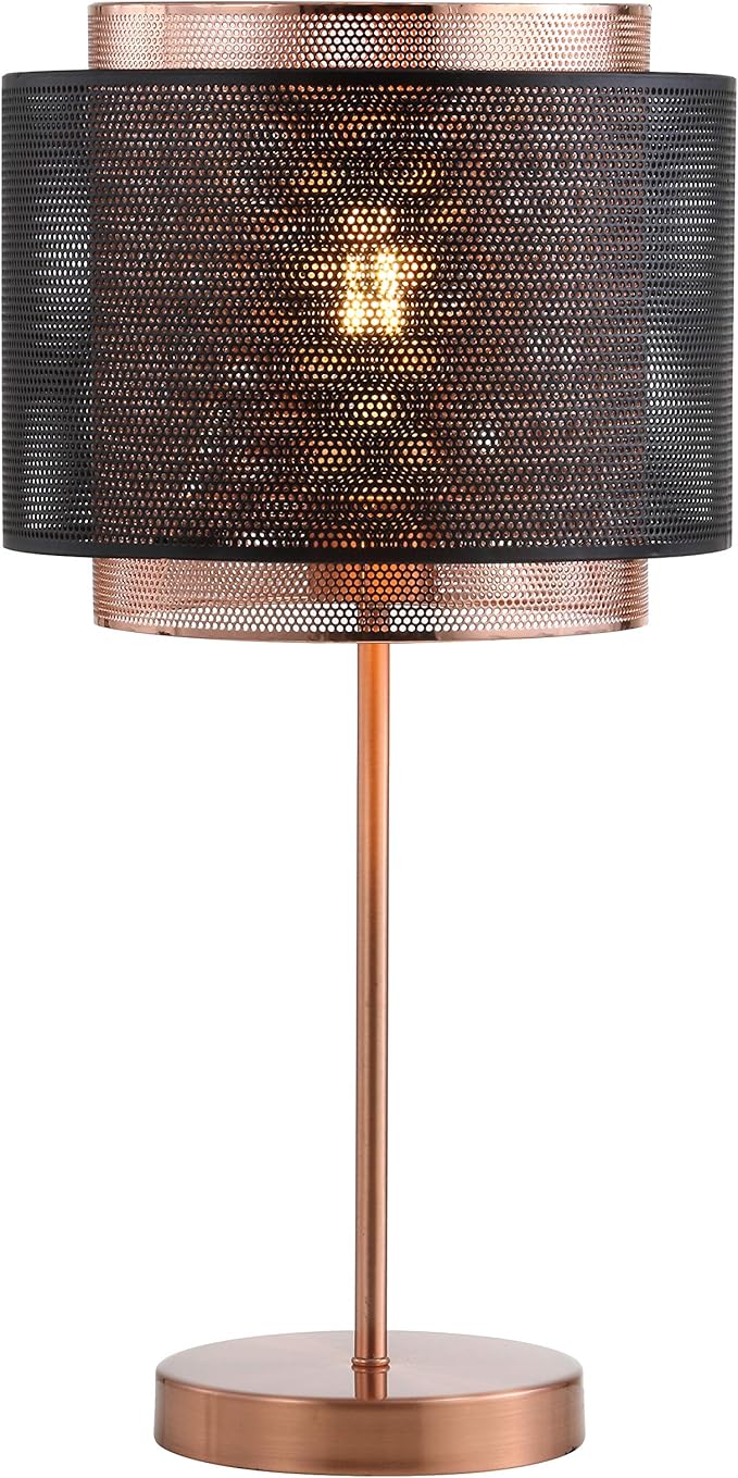 JONATHAN Y JONATHAN Y JYL6106A Tribeca 19.7" Metal LED Table Lamp Contemporary Transitional Bedside Desk Nightstand Lamp for Bedroom Living Room Office College Bookcase LED Bulb Included, Copper