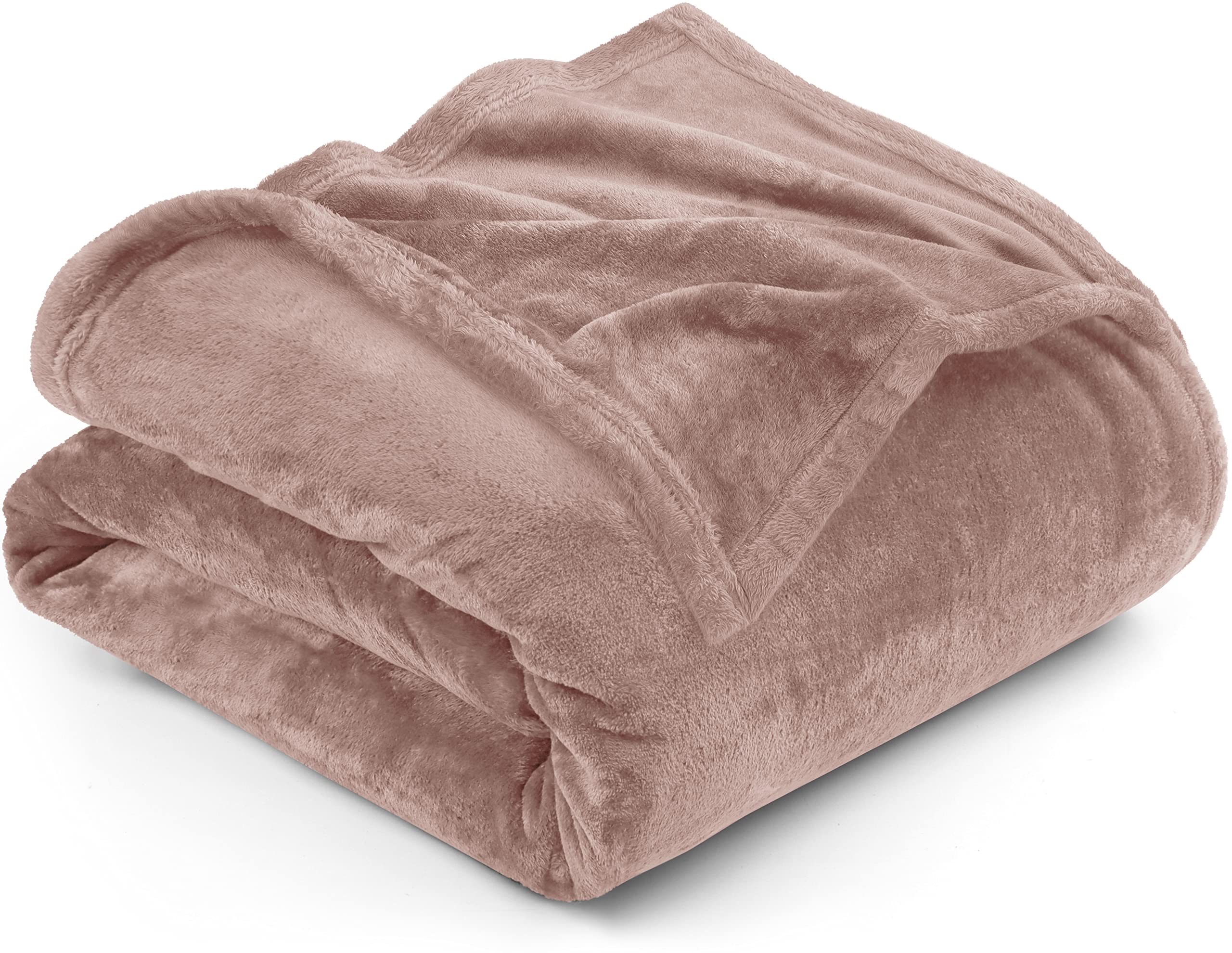 Utopia Bedding Fleece Blanket King Size Rose Pink 300GSM Luxury Anti-Static Fuzzy Soft Microfiber Bed Blanket (90x102 Inch)