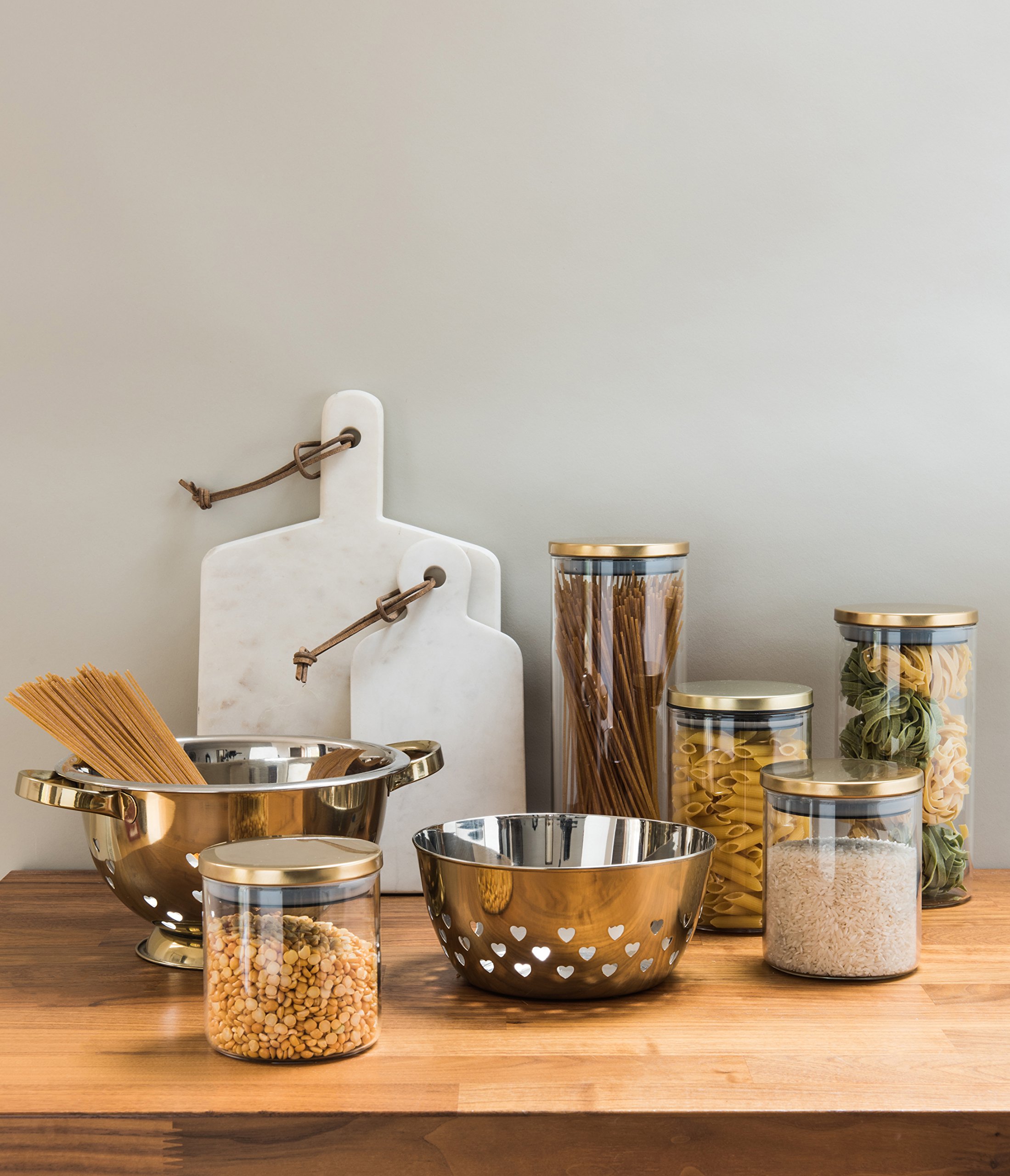 Premier Housewares durszlak z motywem serca, złoty