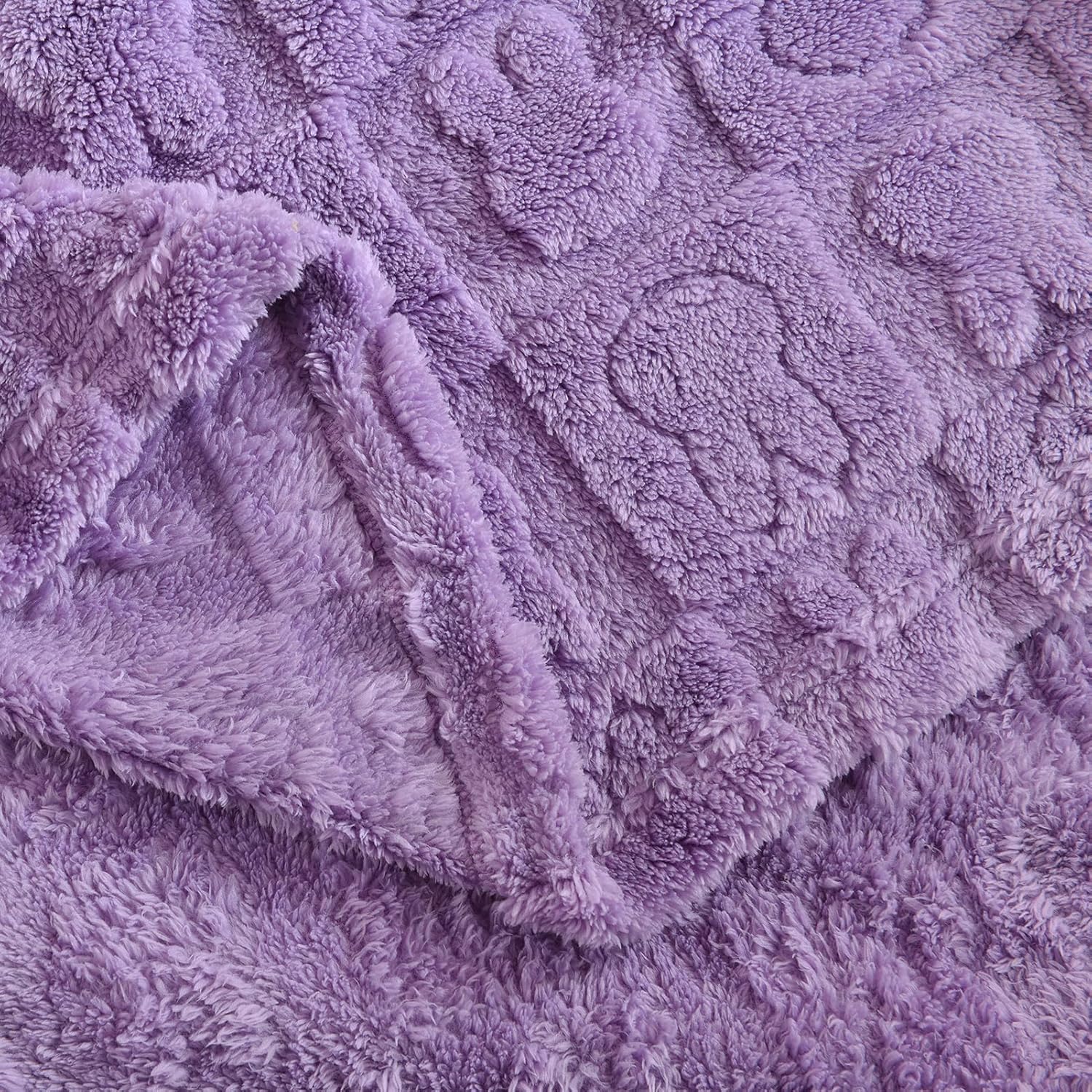 Bunny Checkered Throw Blankets,Soft Warm Blankets for Lover Women Men Friends Gifts Pets,Lightweight Fuzzy Blanket for Couch Sofa Bed Travel and Camping(Lavender,60"x80") - Image 5