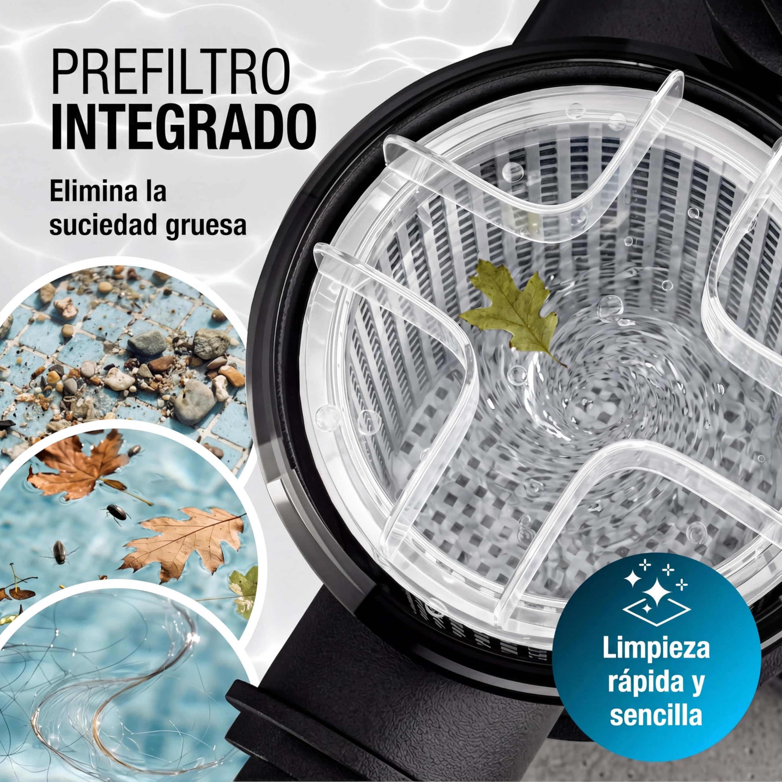 Monzana® Depuradora Bomba de Filtro para Piscina 9.960L/h Bomba Circulación de Agua Filtración 450W