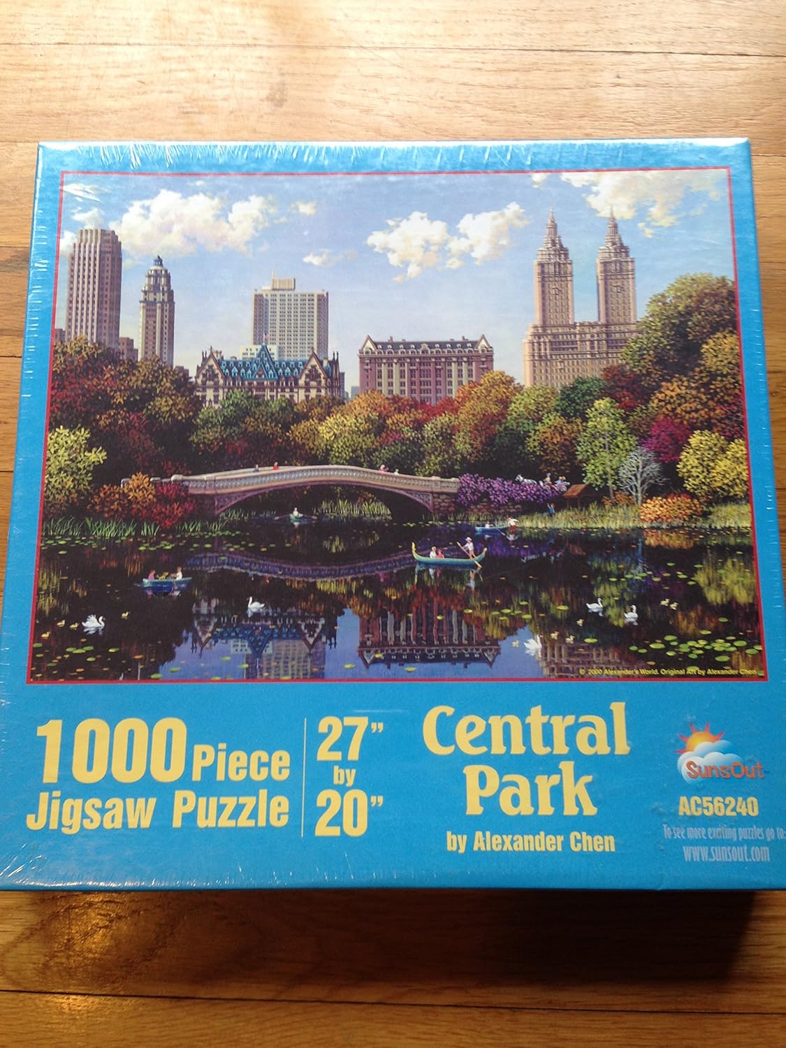 Central Park 1000 Piece Jigsaw Puzzle 27" x 20" - Alexander Chen
