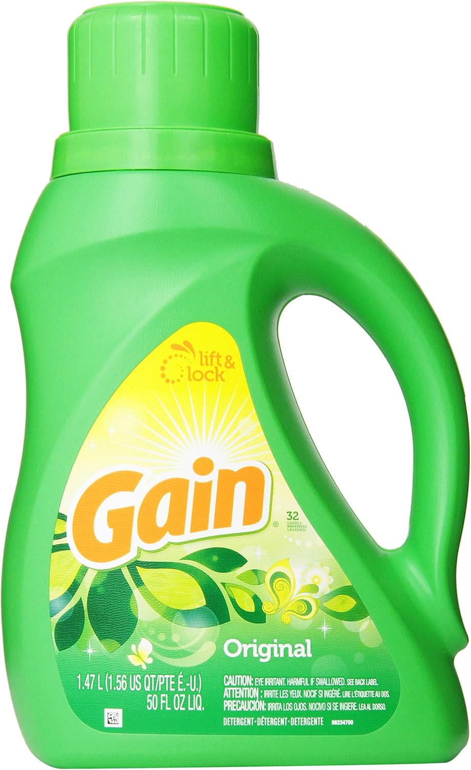Gain With Freshlock Original Liquid Detergent 32 Loads 50 Fl Oz (Pack of 2)
