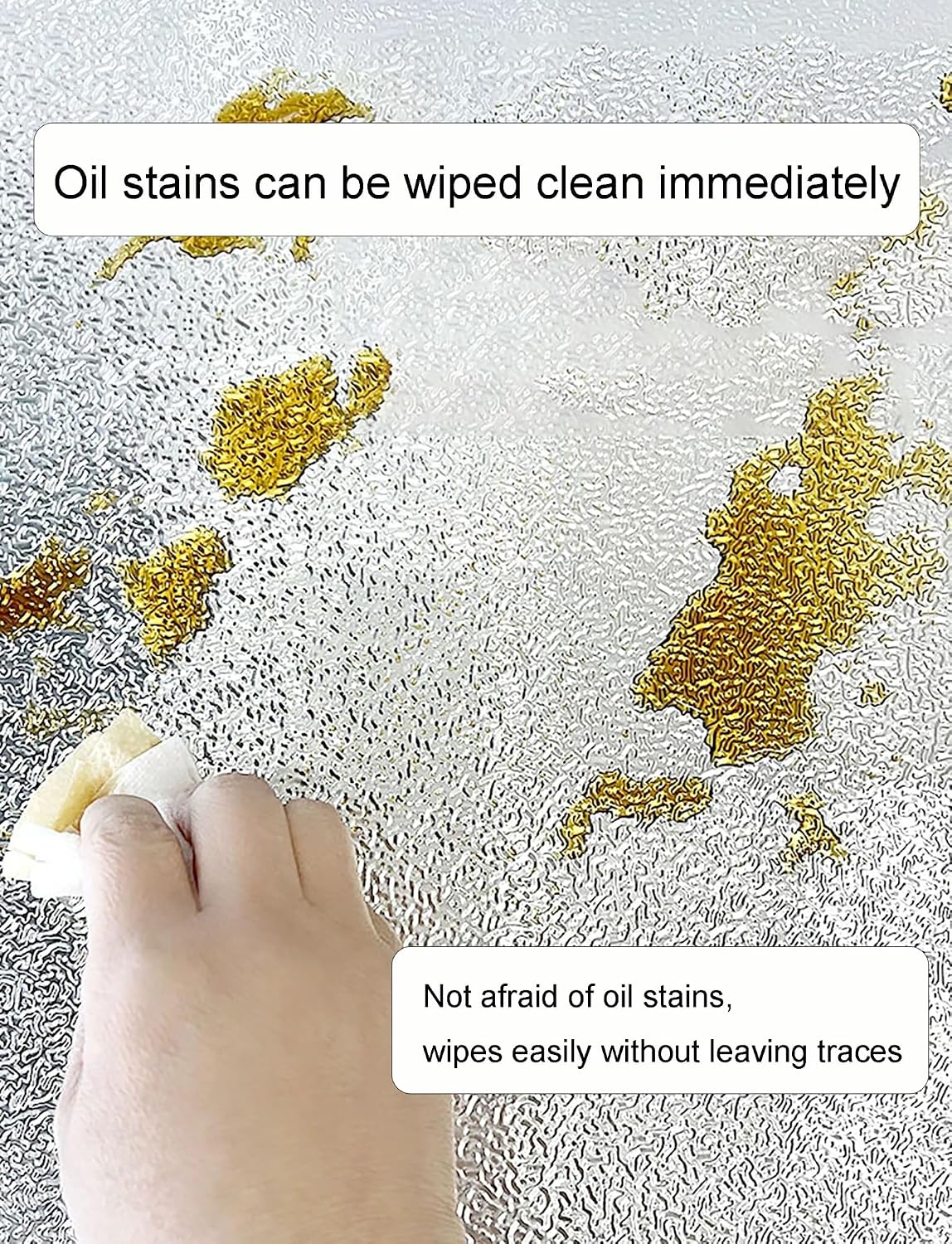 Premium Aluminum Stove Guard - Fireproof Heat Shield & Oil-Proof Wall Cover, Kitchen Protector for Stovetop Safety & Cleanliness, 40x60cm with Adhesive Strip, Easy Installation