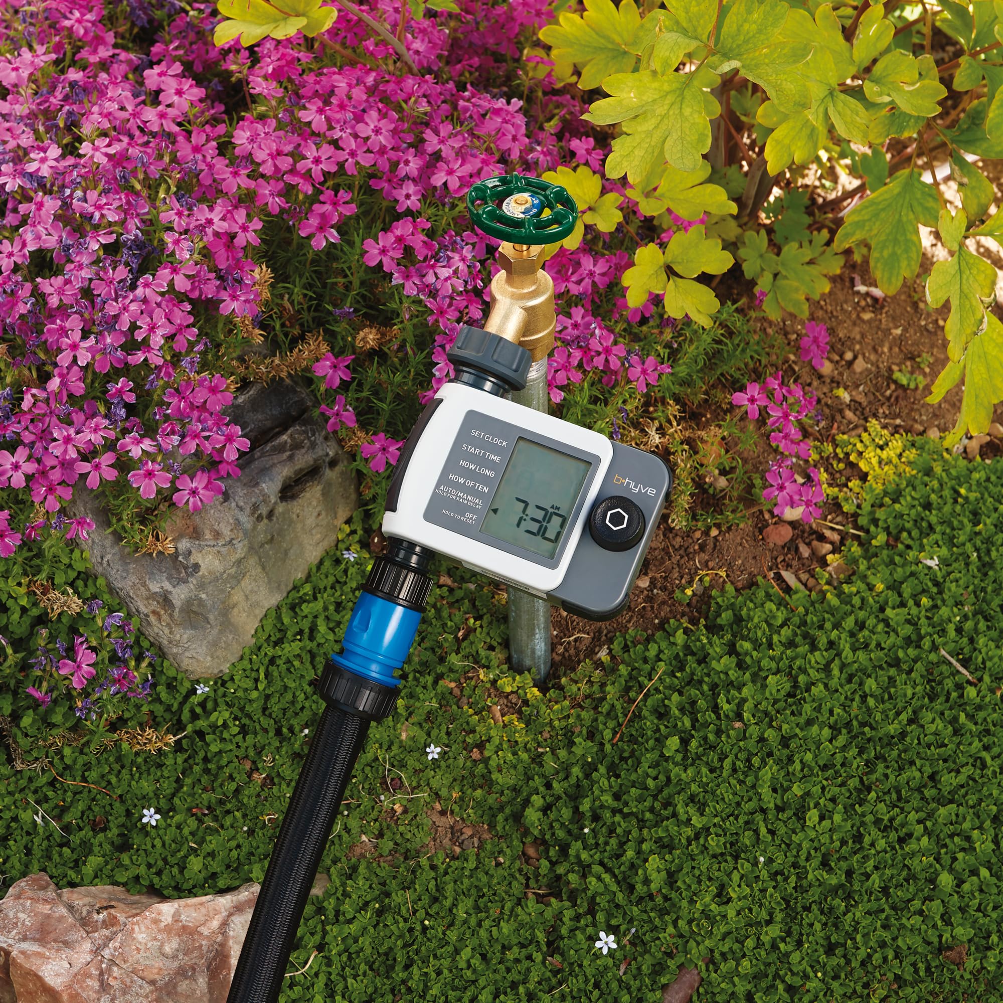 Programmatore Irrigazione Orbit B-hyve Bluetooth A 1 Uscita - Attacco Rubinetto 3/4", Con Connettore Automatico Per Tubo, Controllabile Da App