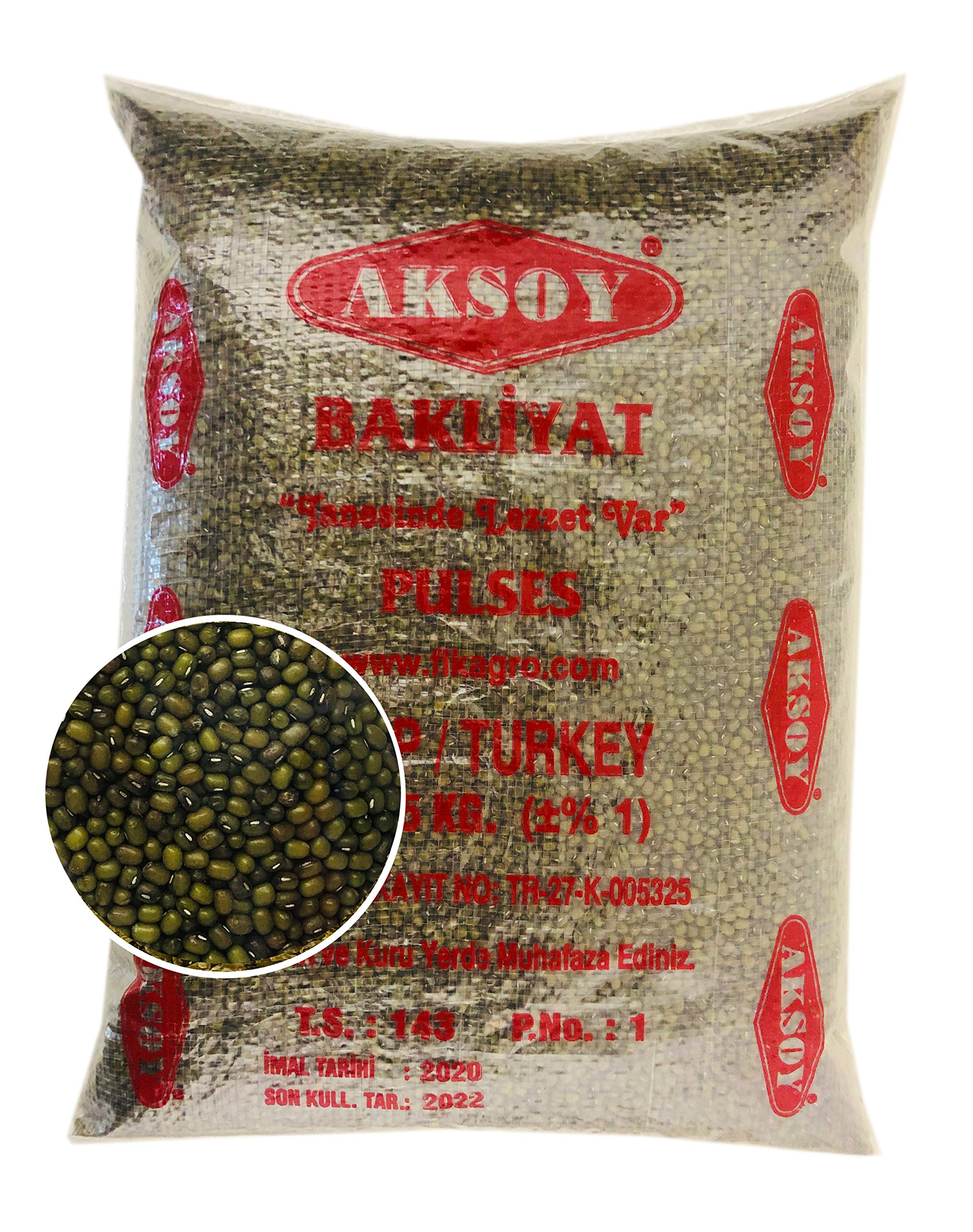 Aksoy Premium Quality Mung Beans (Green Beans) 5KG | Rich in Protein, Fiber & Essential Nutrients – Perfect for Soups, Salads, Curries & Healthy Vegan Meals
