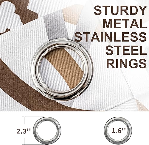 Miniatura 4 de DriftAway Alexander - Cortinas opacas 80% para sala de estar, 250 GSM, patrón a juego con aislamiento térmico, oscurecimiento de la habitación,