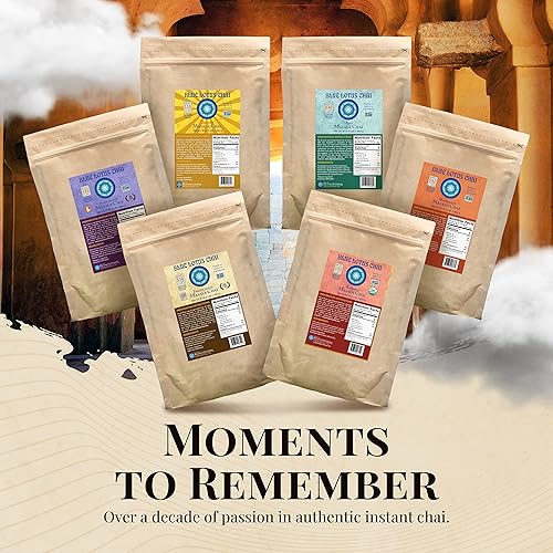 Miniatura 8 de Blue Lotus Chai - Masala Chai tradicional - Hace 530 tazas - Bolsa a granel de 1 libra Masala Spiced Chai Powder con especias orgánicas - Té indio