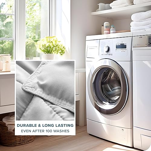 Miniatura 8 de Bare Home Juego de edredón, tamaño matrimonial, ultrasuave, alternativa de plumón de ganso, serie 1800 premium, calidez para todas las estaciones