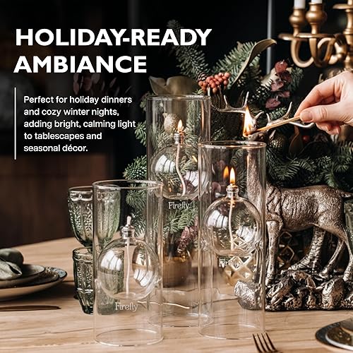 Miniatura 6 de Firefly Moderna lámpara de aceite de vidrio transparente Transcend, elegante lámpara recargable, ideal para uso en interiores y exteriores, 8-38