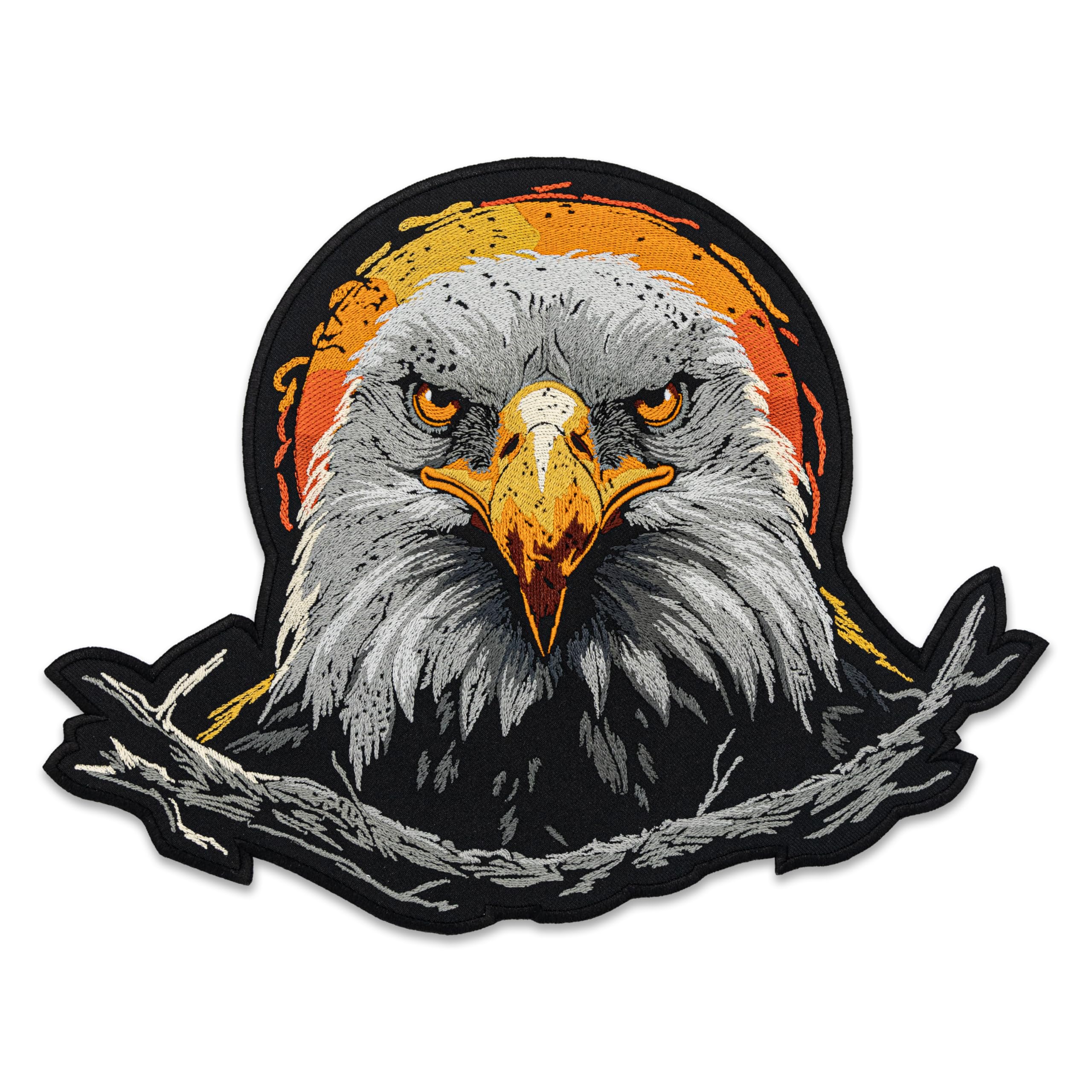 EMBROVERSE Weißkopfseeadler Rückenaufnäher, Bestickt zum Aufbügeln