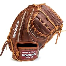Nokona W-3350C Handcrafted Walnut Baseball Catcher's Glove - Closed Web, Adult 33.5 Inch Mitt, Made in The USA