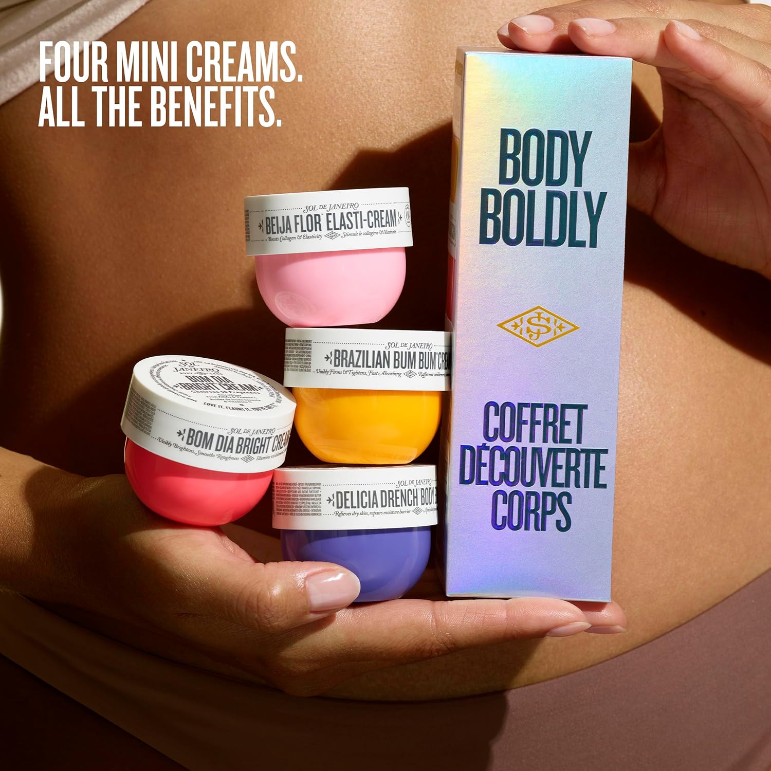 Sol de Janeiro Body Boldly Body Cream Discovery Set | Trial Size Body Creams | Gift Set | Set of 4 - 25mL | Bum Bum, Bom Dia, Beija Flor, Delicia Drench | Amazon Exclusive - Image 4