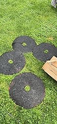 RubberRing Double-Sided Tree Ring - 24" Diameter, Recycled Rubber Mulch, Brown/Black, Weed Barrier