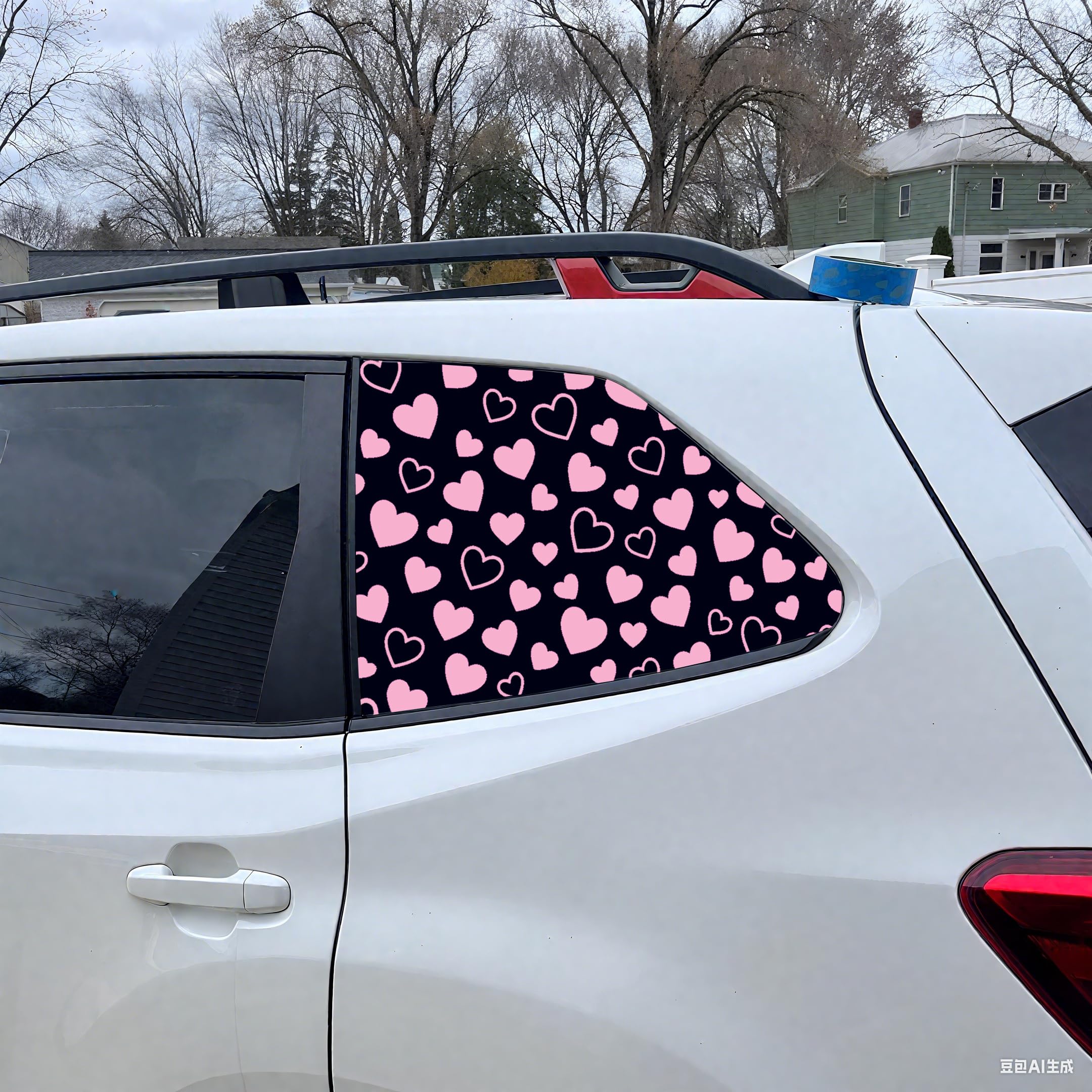 Amazon.com: 2PCS Universal 42x100cm Rear Side Window Heart Decal