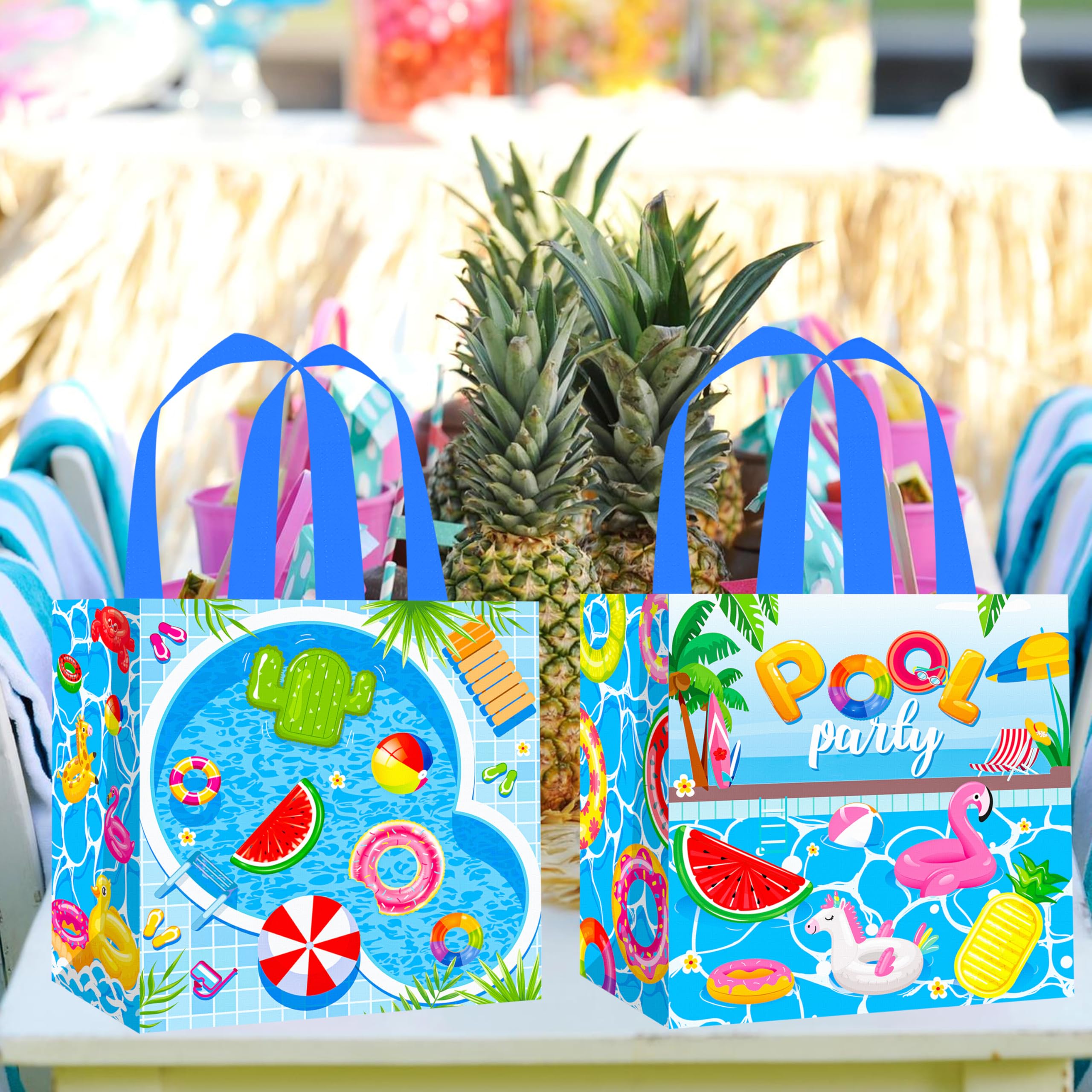Cajas de regalo para fiestas en la piscina de verano (doradas)