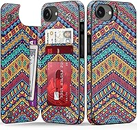 Vista 596 de LETO para iPhone 15 Pro Funda tipo cartera - Tapa tipo folio con patada - Diseños de moda - Tarjetero - Funda protectora para mujeres y niñas - 6.1