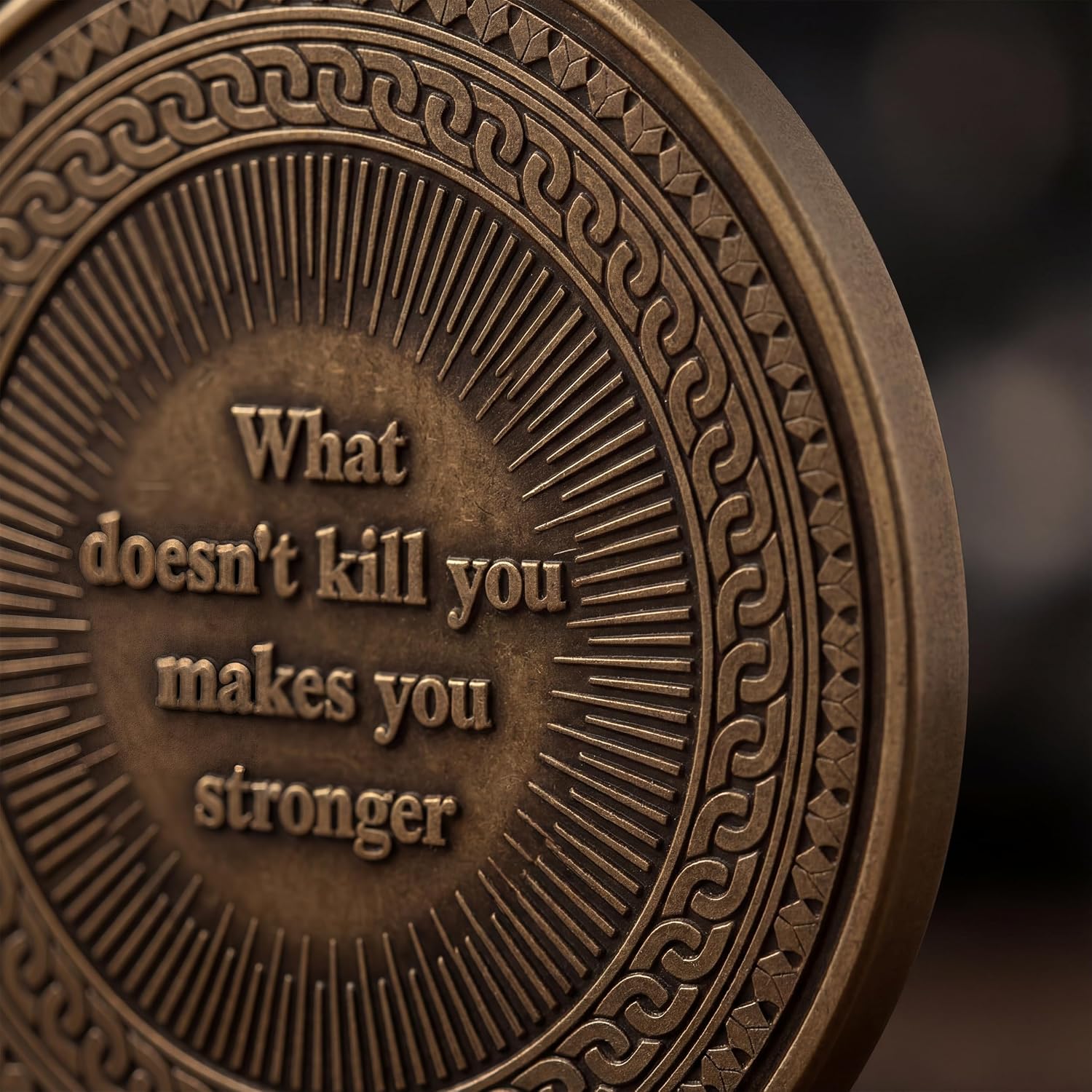 Wisdom Coin - Motivational Brass Challenge Coin - I Made Mistakes, Mistakes Made Me - What Doesn’t Kill You Makes You Stronger - Pocket EDC Token of Resilience and Growth
