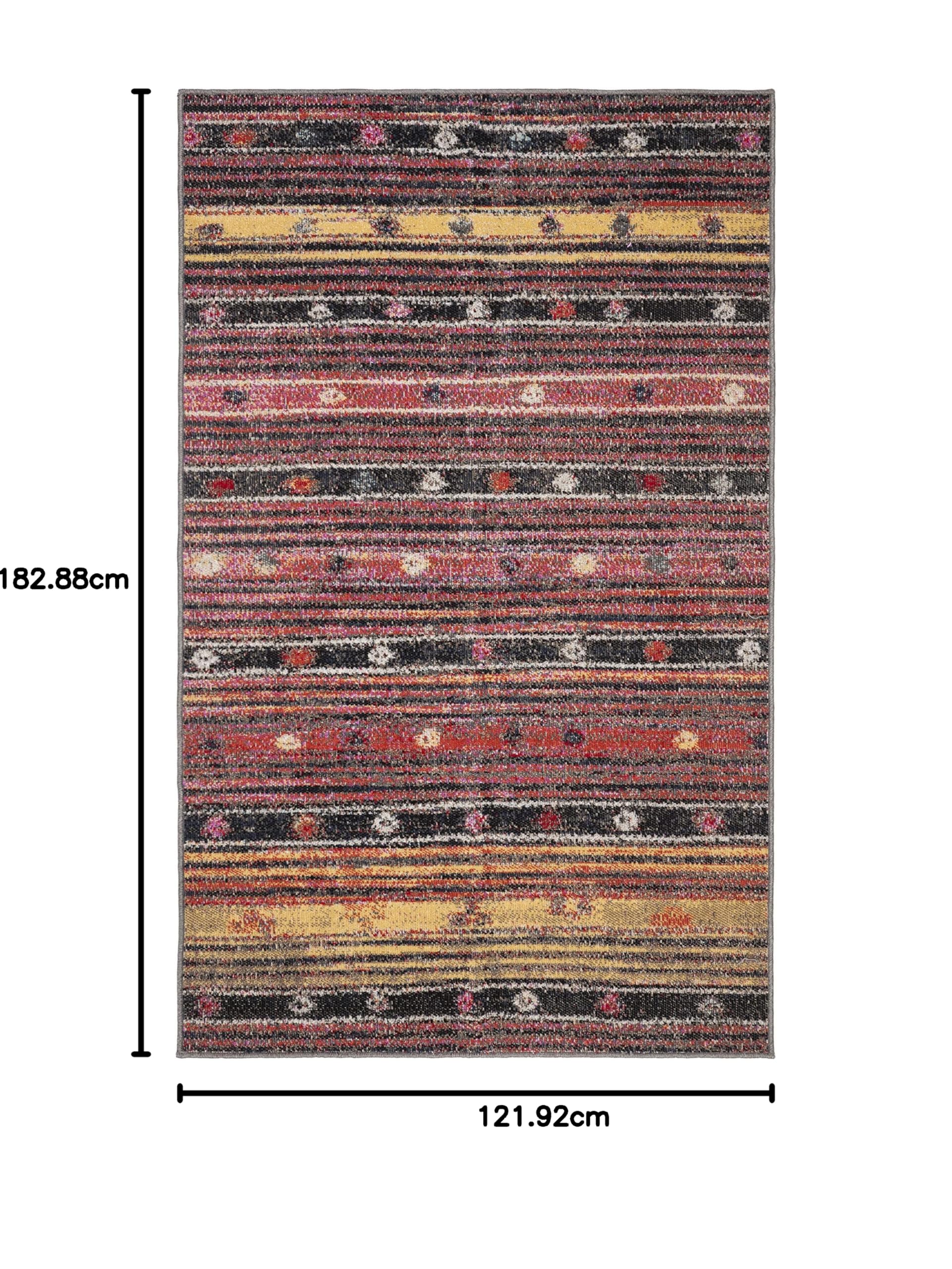 SAFAVIEH Tapis Boho Pour Salon, Salle à manger, Chambre à coucher - Montage Collection, Tapis à poil court, Rouille et Multi, 122 X 183 cm