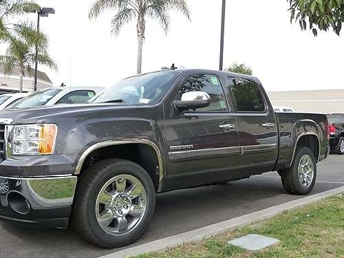 Miniatura 3 de TFP 3406 Molduras para guardabarros, acero inoxidable, compatibles con GMC Sierra 07-13 24Dr sin llamarada (1.6 pulgadas)