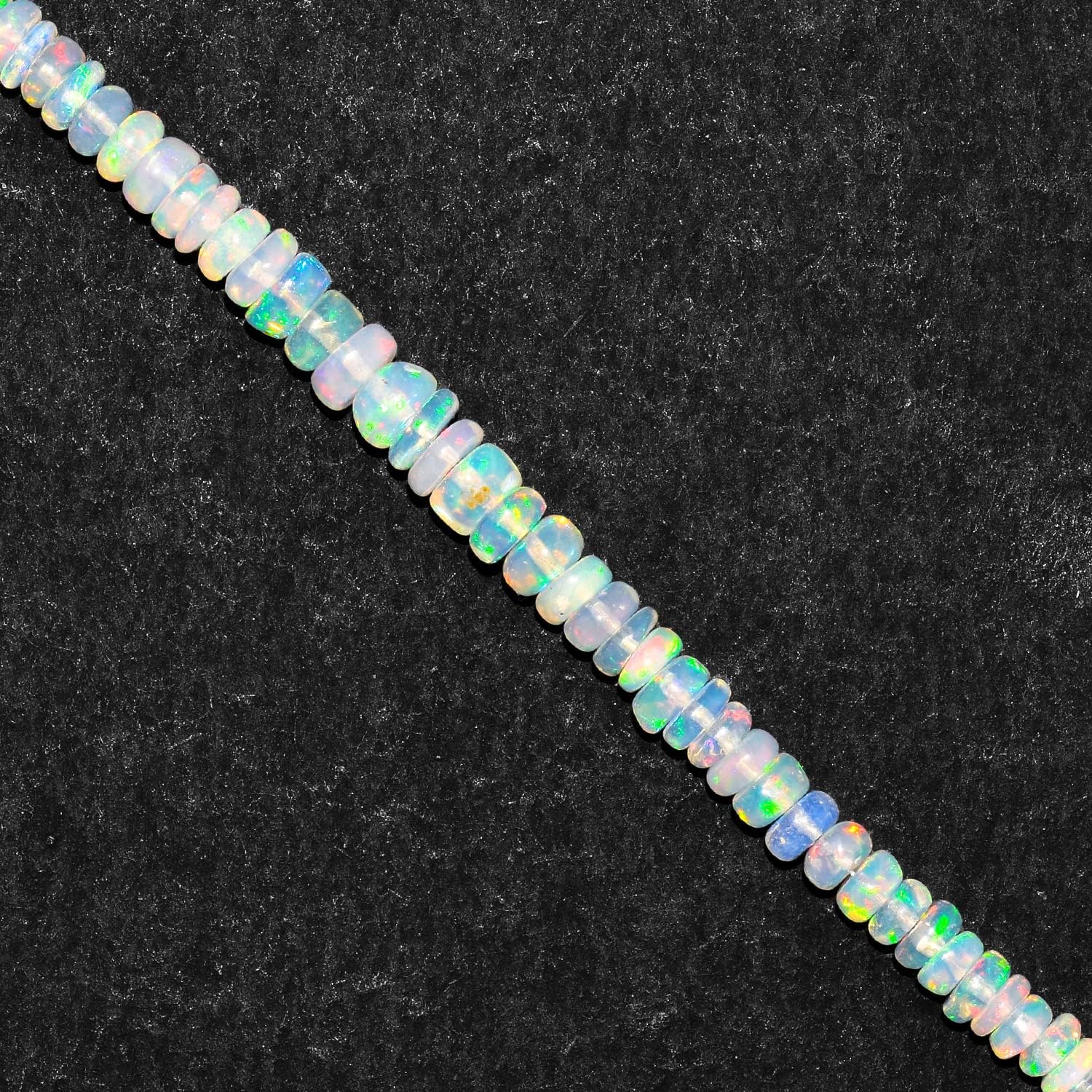 Beaded Bracelets for Women, Ultra Fire Natural Ethiopian Opal Gemstone Beads Bracelet Jewelry, Birthstone, Energy Healing Crystals, Bracelets for her, 925 Sterling Silver Chain 8 inch - Image 5