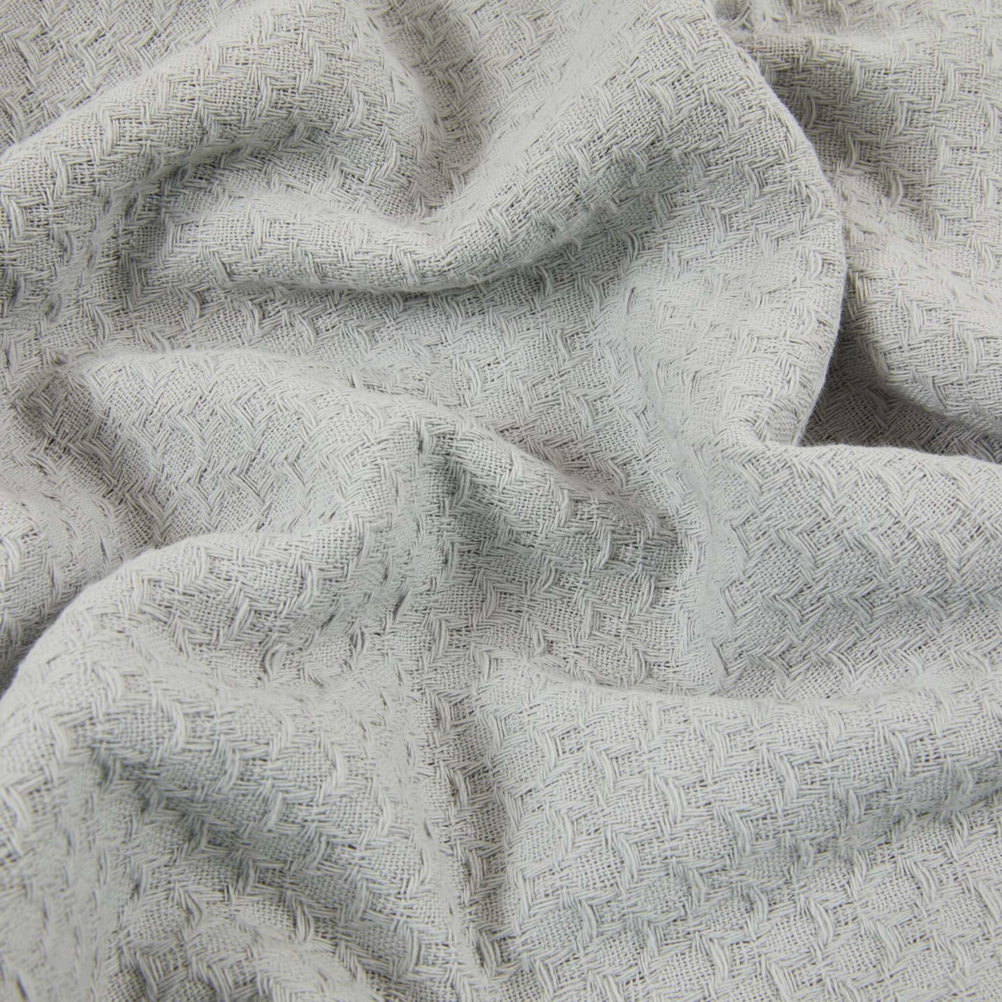 Mirabello Copriletto Estivo Matrimoniale Art. Surface 260x260 cm in 100% Cotone Jacquard | Copriletto Leggero non trapuntato (Grigio)