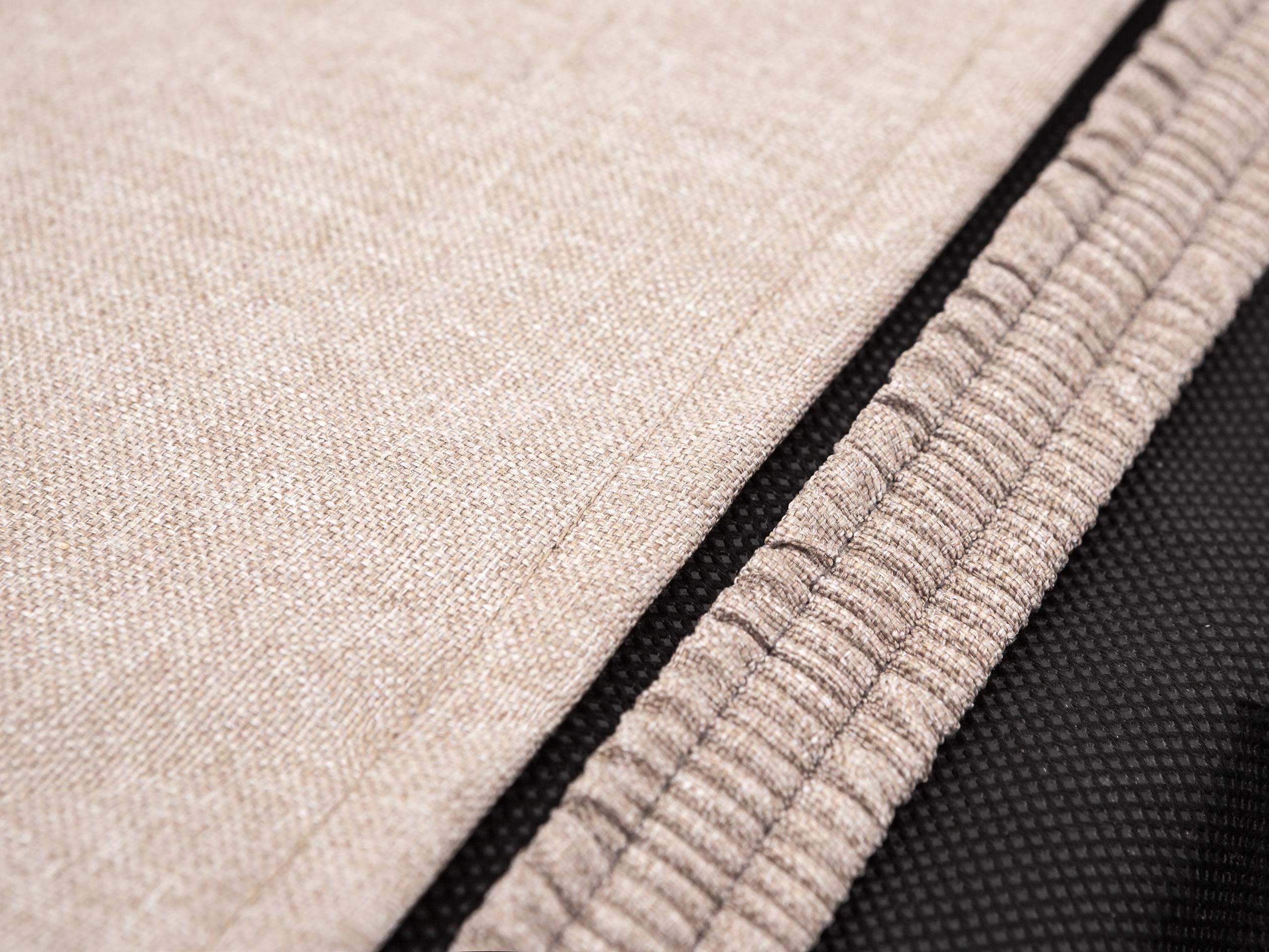 Gartenstuhlauflagen Hochlehner mit Kopfteil - Stuhlkissen für Gartenstühle und Klappstühle – Robust Stoff - Sonnenliegenkissen - Auflagen mit extra hohem Komfort 50x160 cm - Beige