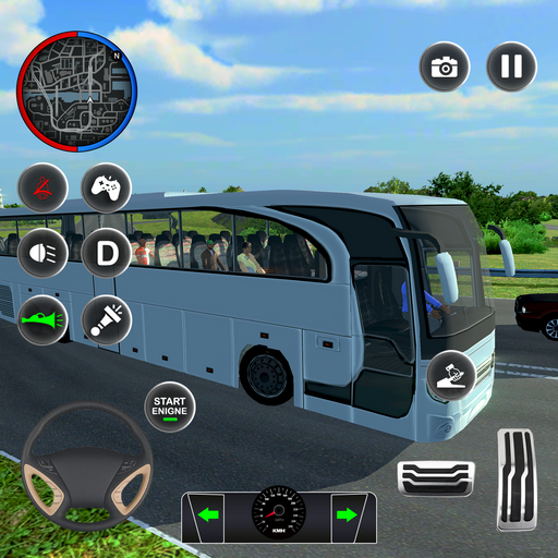 Simulador de conducción de autobuses urbanos: Aparcamiento realista de autocares en 3D y juegos de transporte europeos