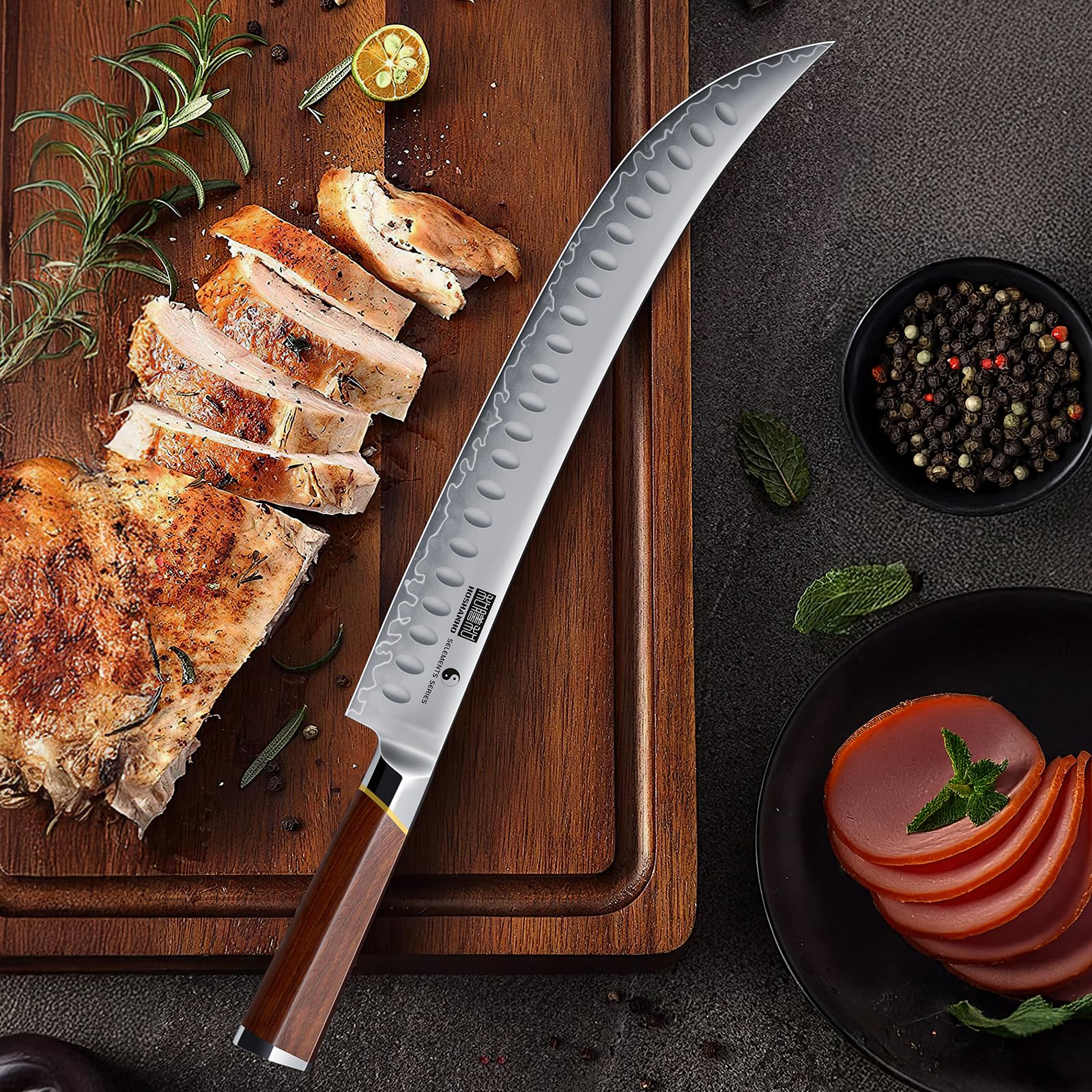 HOSHANHO 12" Brisket Slicing Knife, Butcher Breaking Knife for Meat & BBQ — Amazon image 7
