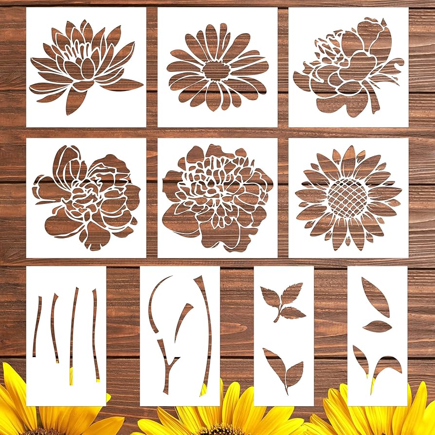 amazon-com-keluna-large-flower-stencils-for-wood-10-pcs-stencils-for-painting-on-walls-giant-wall-stencils-large-flower-stencils-for-wood-fence-sunflower-peony-large-flower-stencils-for-painting