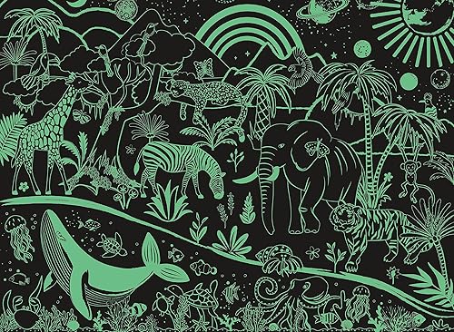 Miniatura 2 de Ceaco - Brillan en la oscuridad - Jungle, Sea & Sky - Rompecabezas de 100 piezas