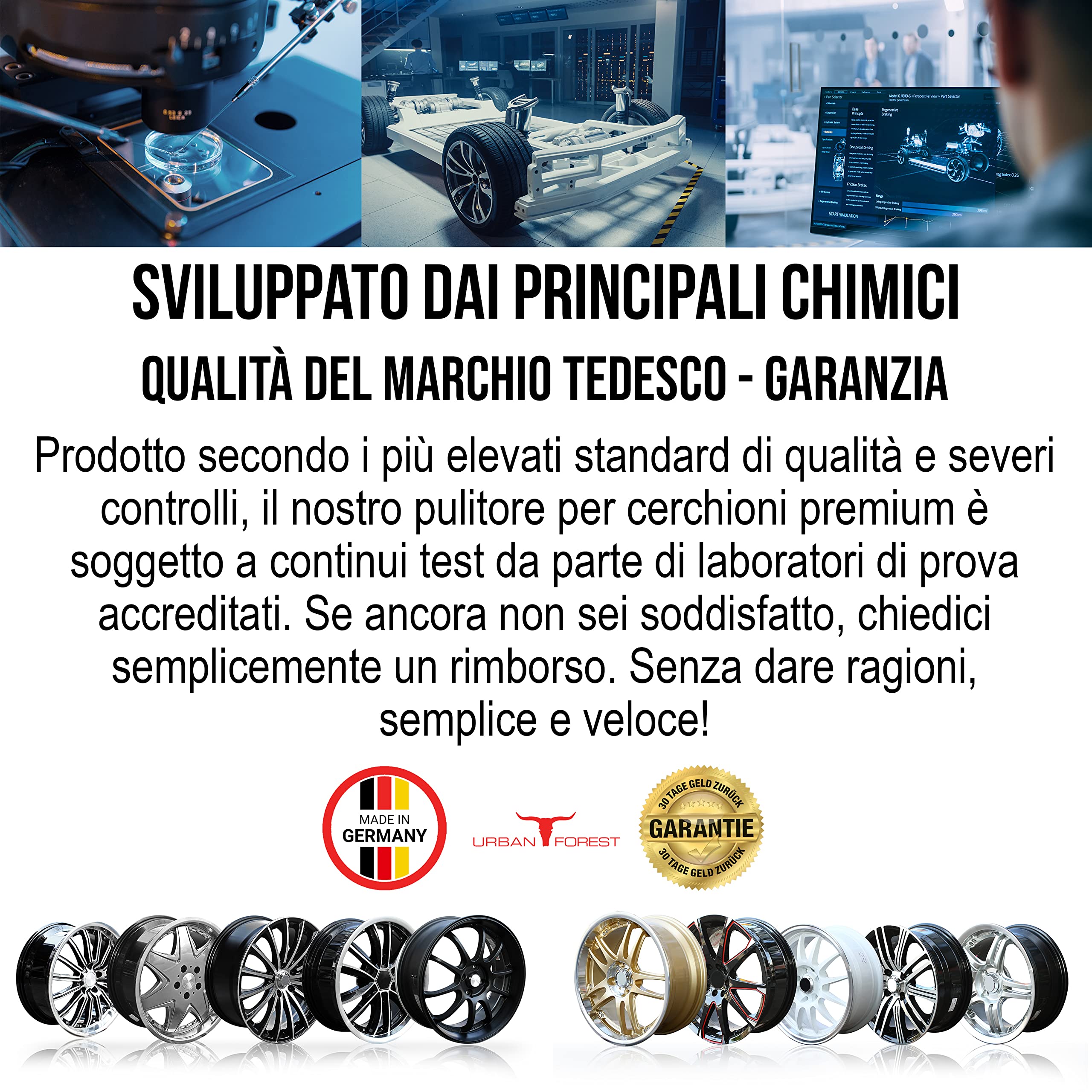 Set Detergente Auto VALORI - Interni, Cerchioni E Smacchiatore - Prodotto In Germania - Urban Forest - Foto 7