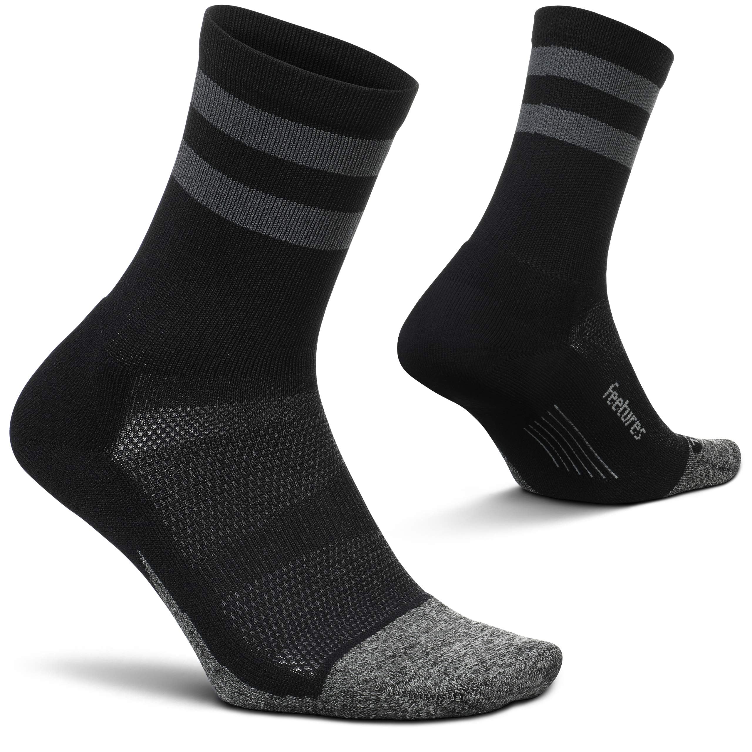 Feetures unisex-adult Elite Light Cushion Mini Crew Socks (pack of 1)