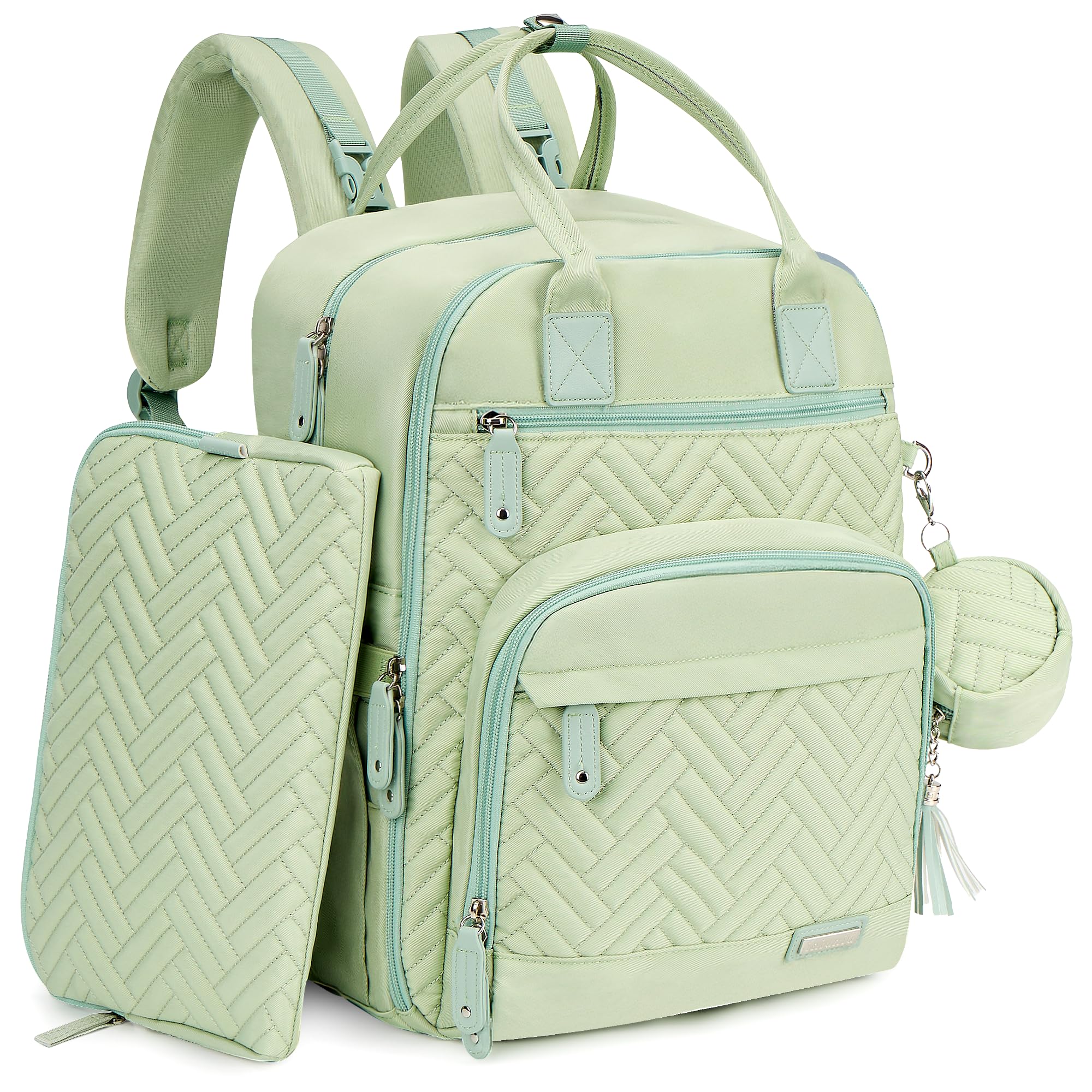 iniuniu Diaper Bag Backpack, 4 in 1 kit Large Unisex Baby Bags for Boys Girls, Waterproof Travel Back Pack with Diaper Pouch